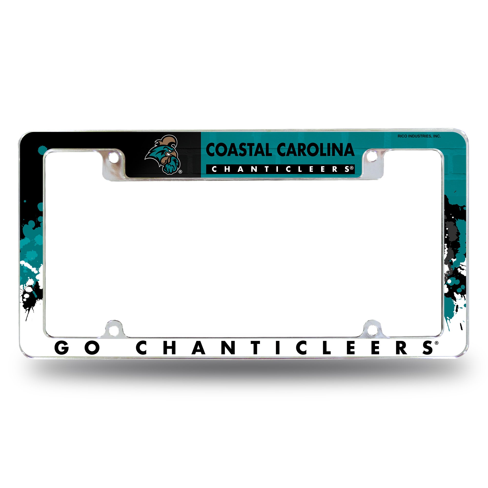 NCAA  Coastal Carolina Chanticleers Primary 12" x 6" Chrome All Over Automotive License Plate Frame for Car/Truck/SUV