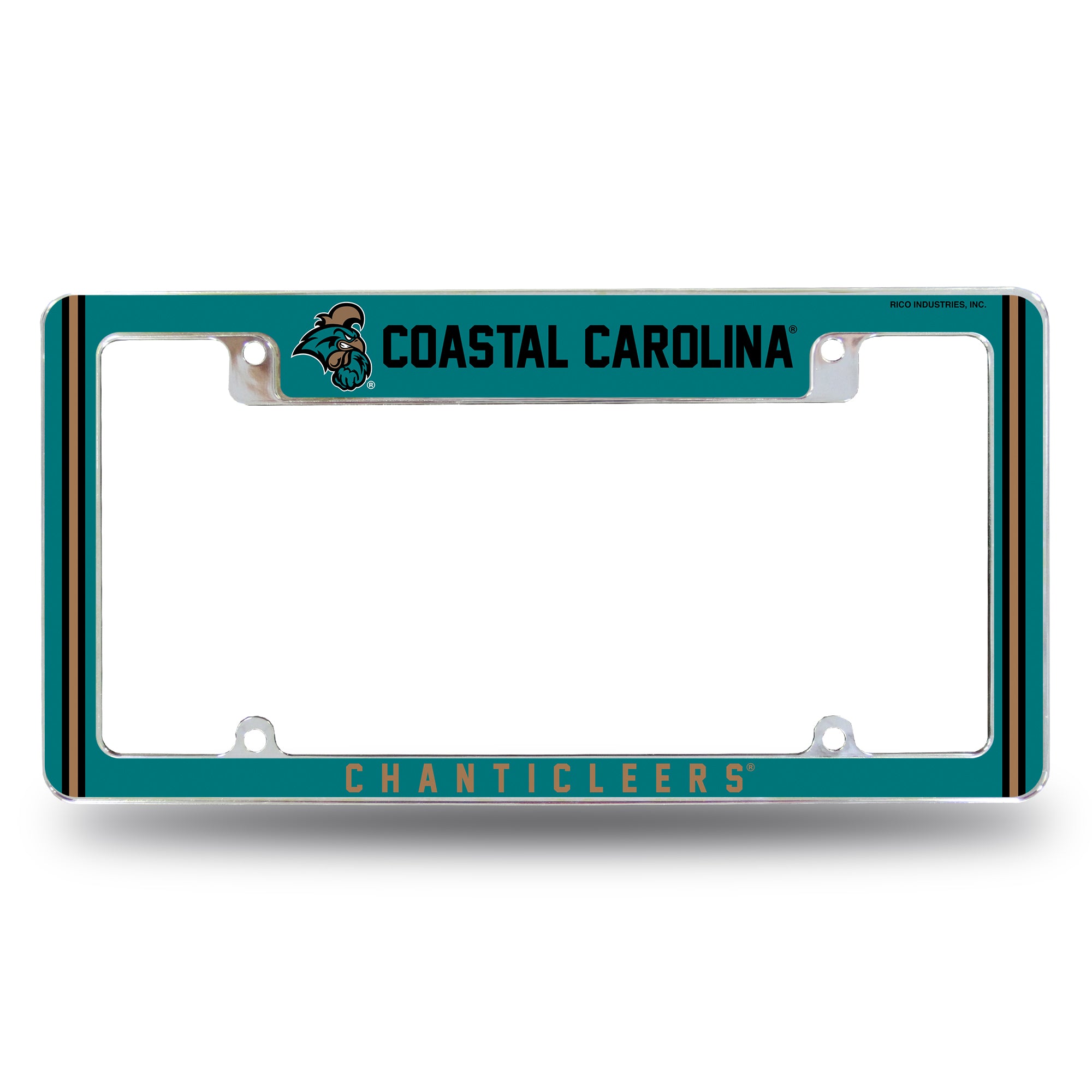 NCAA  Coastal Carolina Chanticleers Classic 12" x 6" Chrome All Over Automotive License Plate Frame for Car/Truck/SUV
