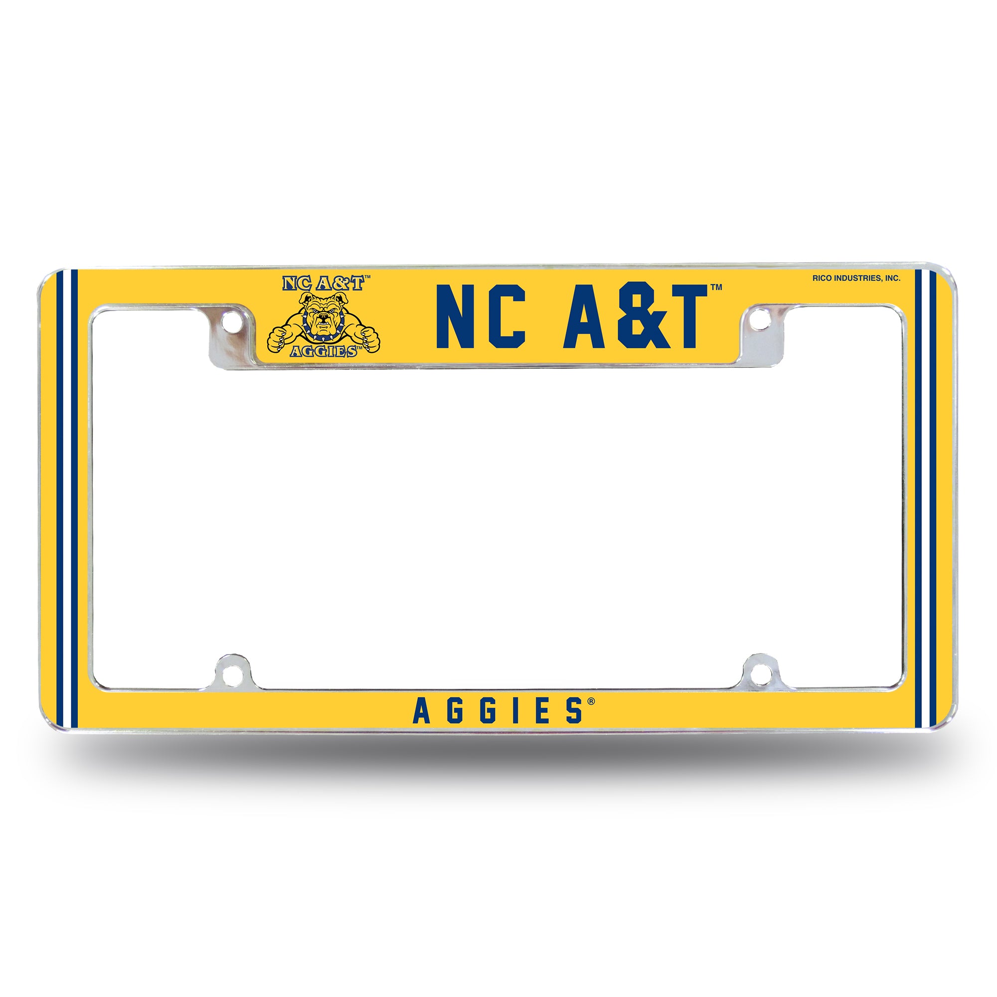 NCAA  North Carolina A&T Aggies Classic 12" x 6" Chrome All Over Automotive License Plate Frame for Car/Truck/SUV