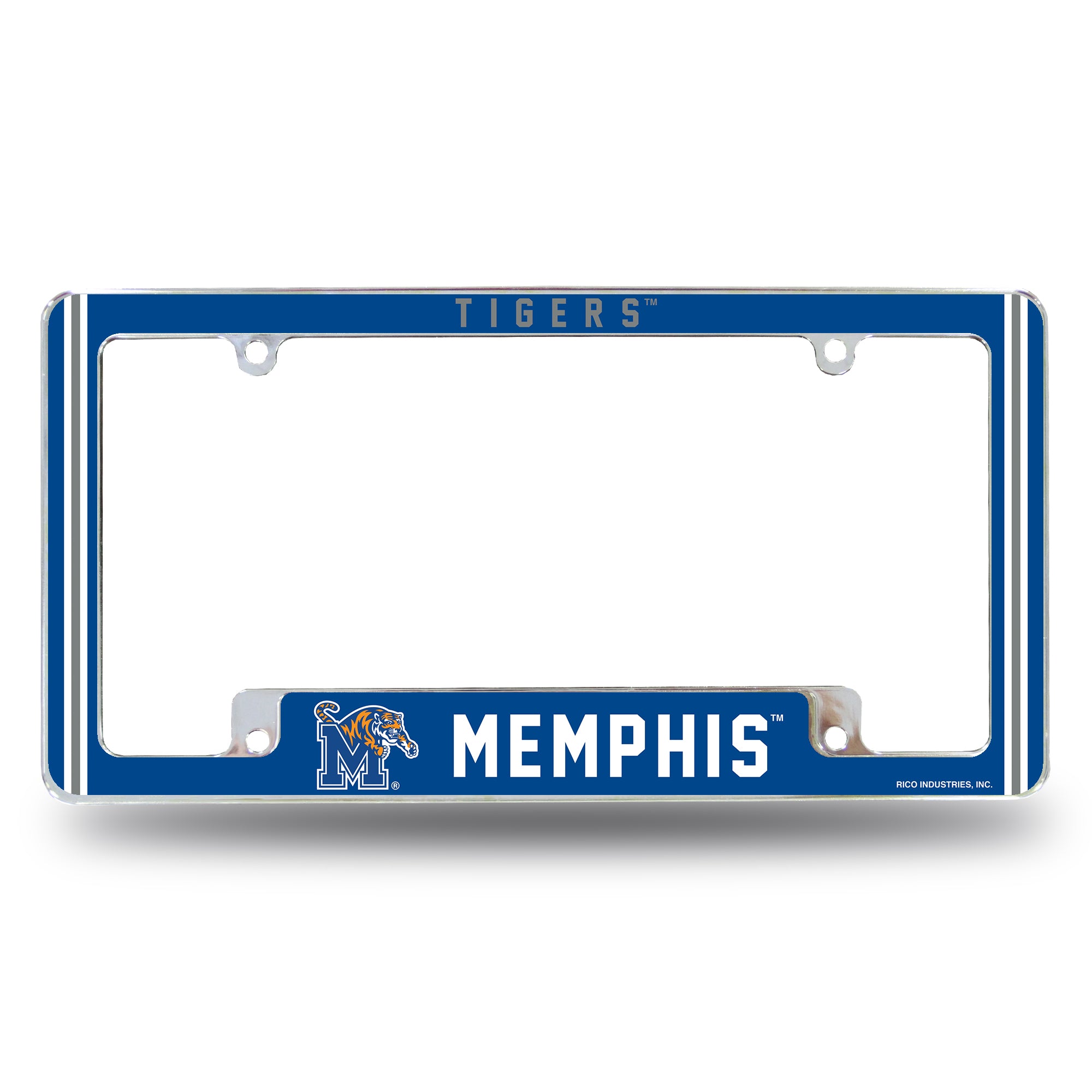 NCAA  Memphis Tigers Classic 12" x 6" Chrome All Over Automotive License Plate Frame for Car/Truck/SUV