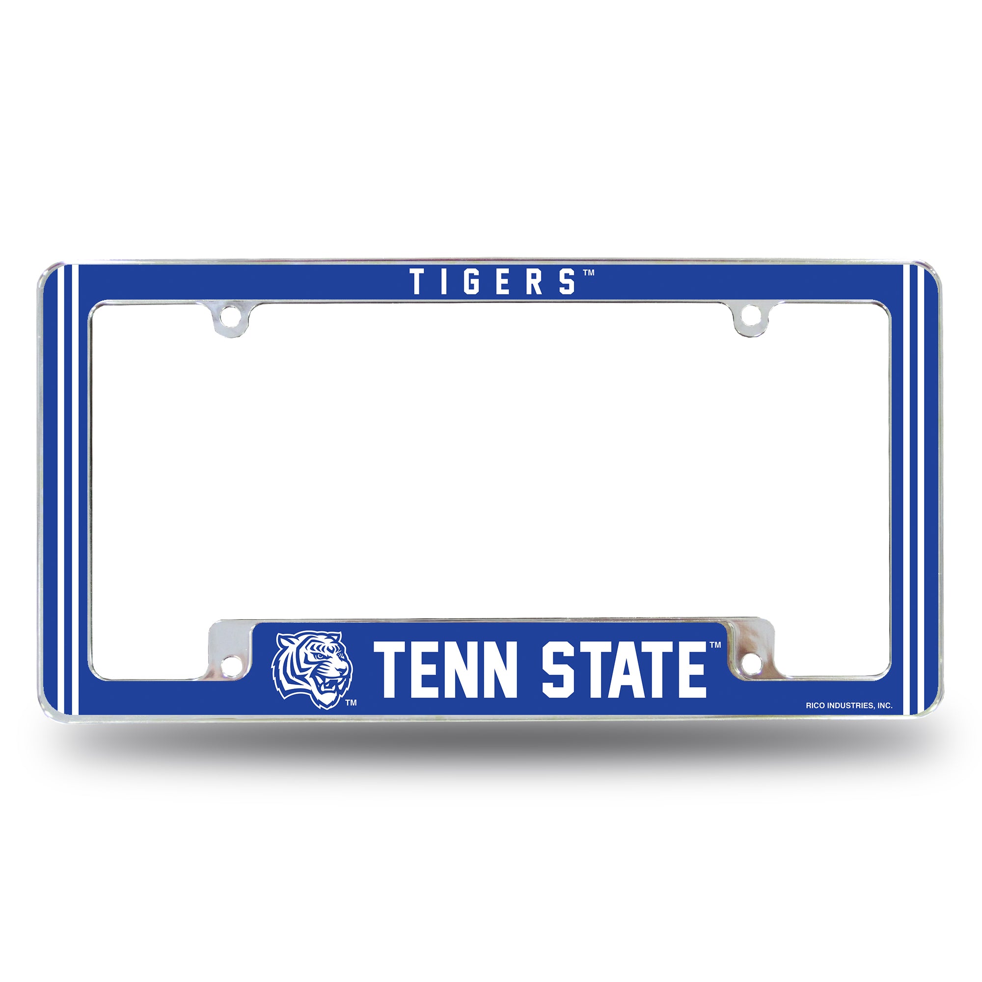 NCAA  Tennessee State Tigers Classic 12" x 6" Chrome All Over Automotive License Plate Frame for Car/Truck/SUV