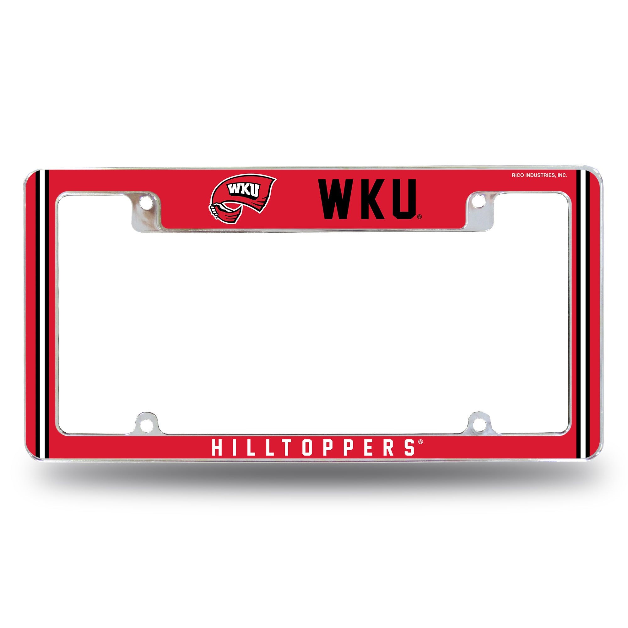 NCAA  Western Kentucky Hilltoppers Classic 12" x 6" Chrome All Over Automotive License Plate Frame for Car/Truck/SUV