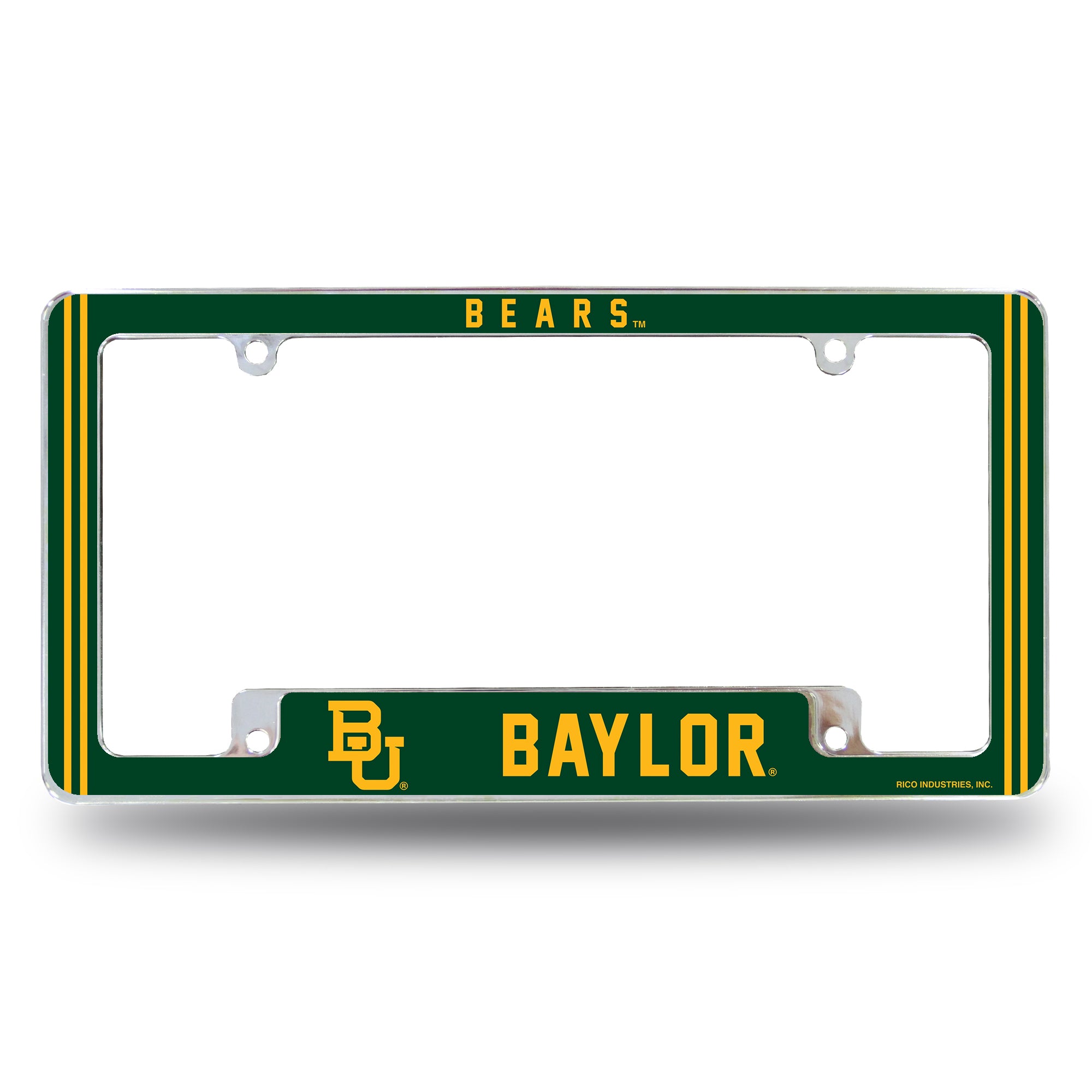 NCAA  Baylor Bears Classic 12" x 6" Chrome All Over Automotive License Plate Frame for Car/Truck/SUV