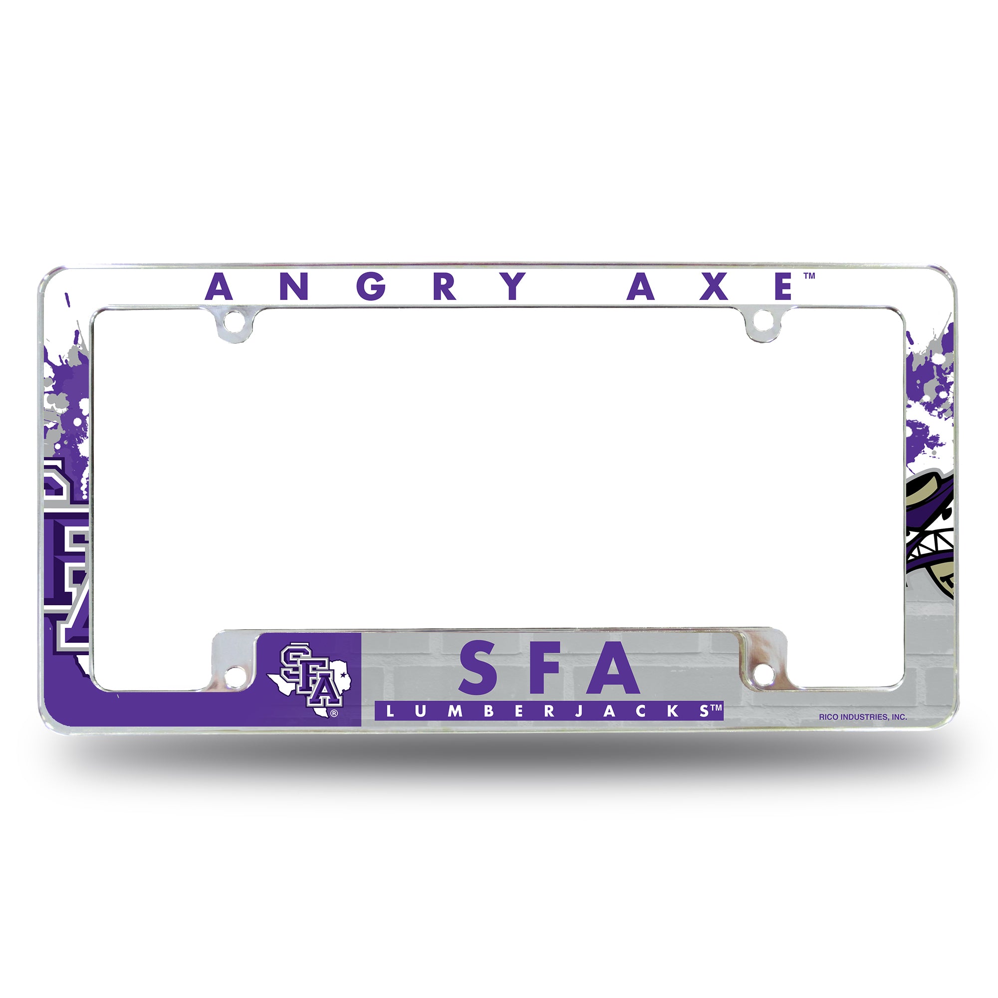 NCAA  Stephen F. Austin Lumberjacks Primary 12" x 6" Chrome All Over Automotive License Plate Frame for Car/Truck/SUV