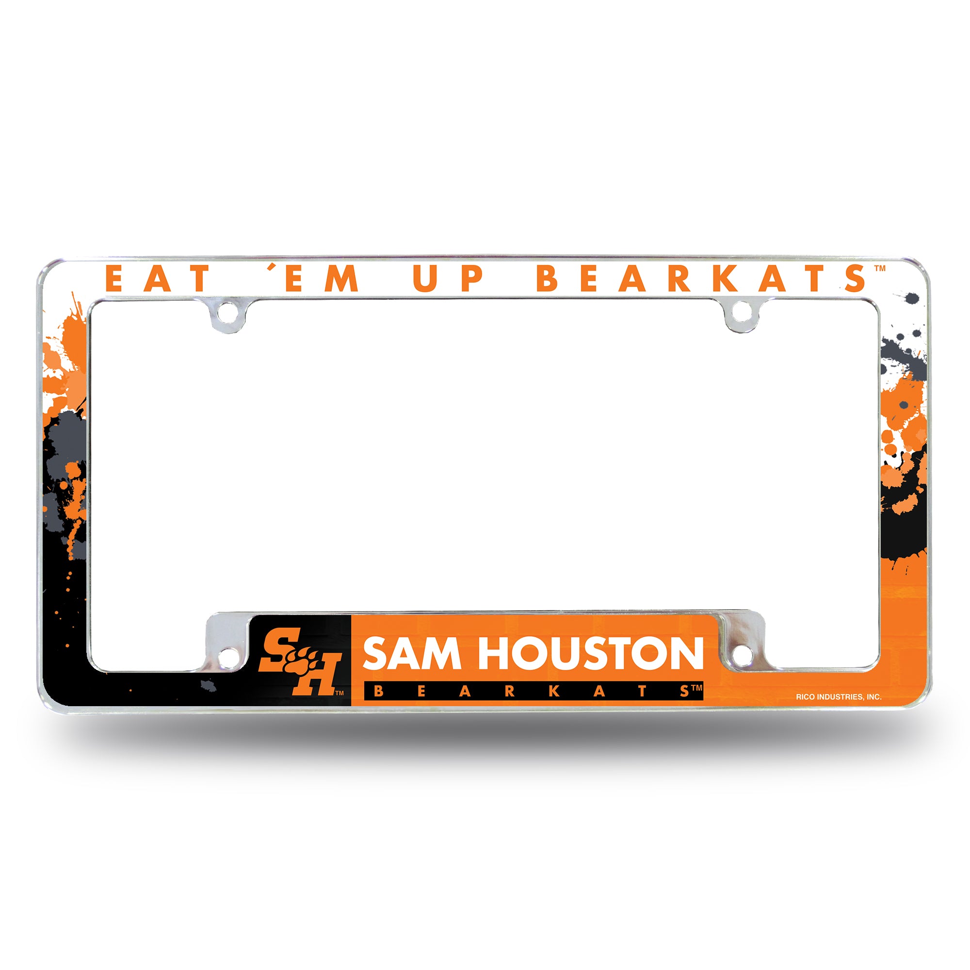 NCAA  Sam Houston State Bearkats Primary 12" x 6" Chrome All Over Automotive License Plate Frame for Car/Truck/SUV