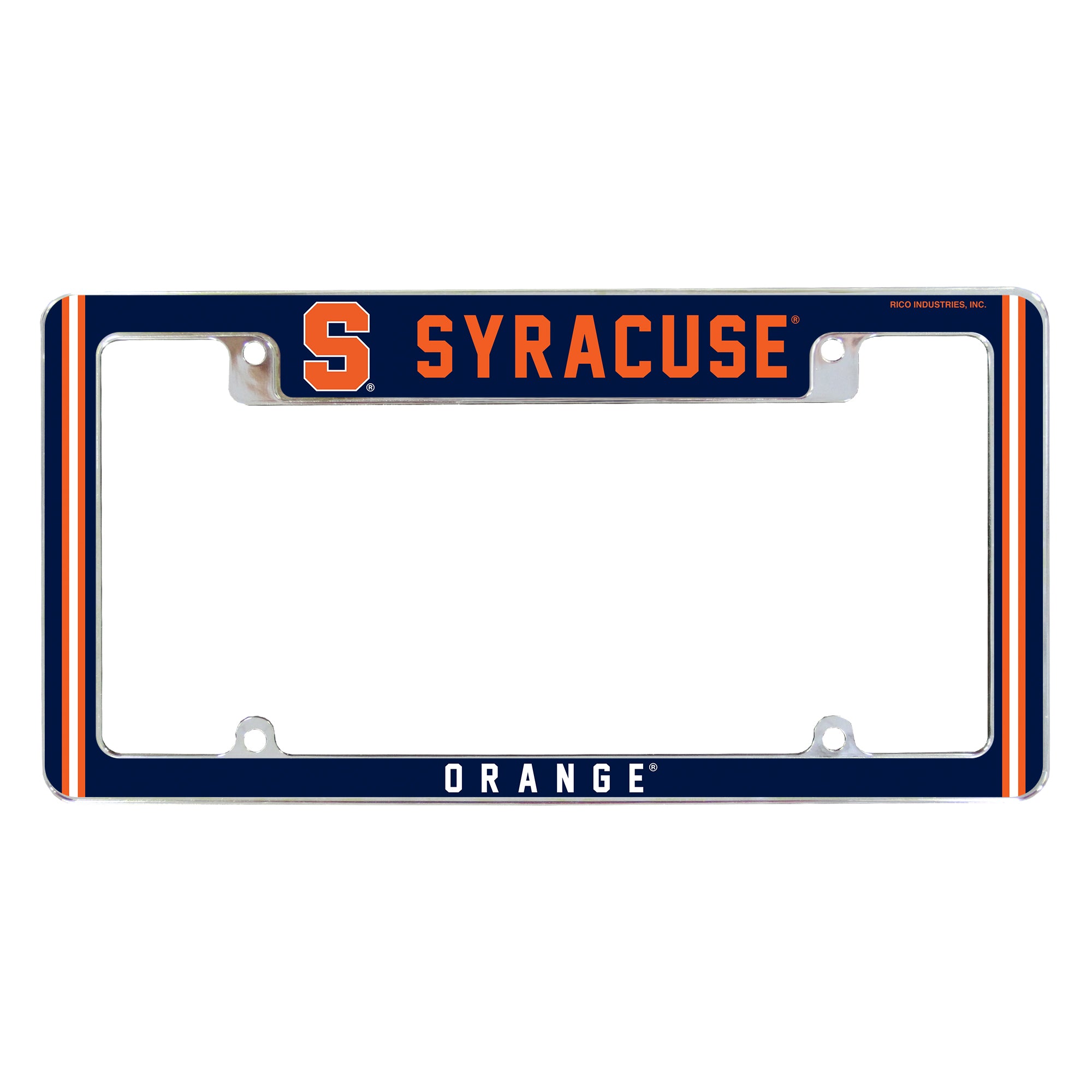 NCAA  Syracuse Orange Classic 12" x 6" Chrome All Over Automotive License Plate Frame for Car/Truck/SUV