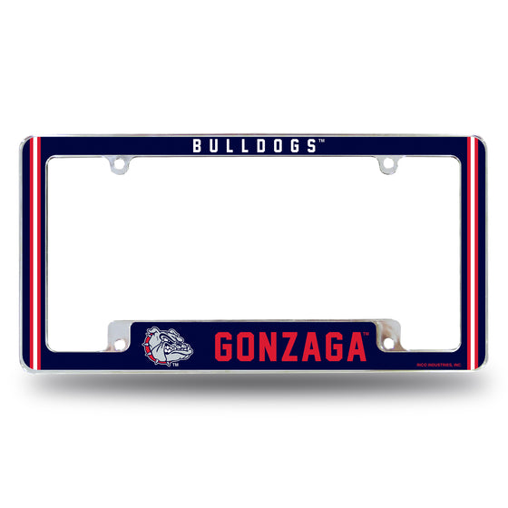 NCAA  Gonzaga Bulldogs Classic 12" x 6" Chrome All Over Automotive License Plate Frame for Car/Truck/SUV