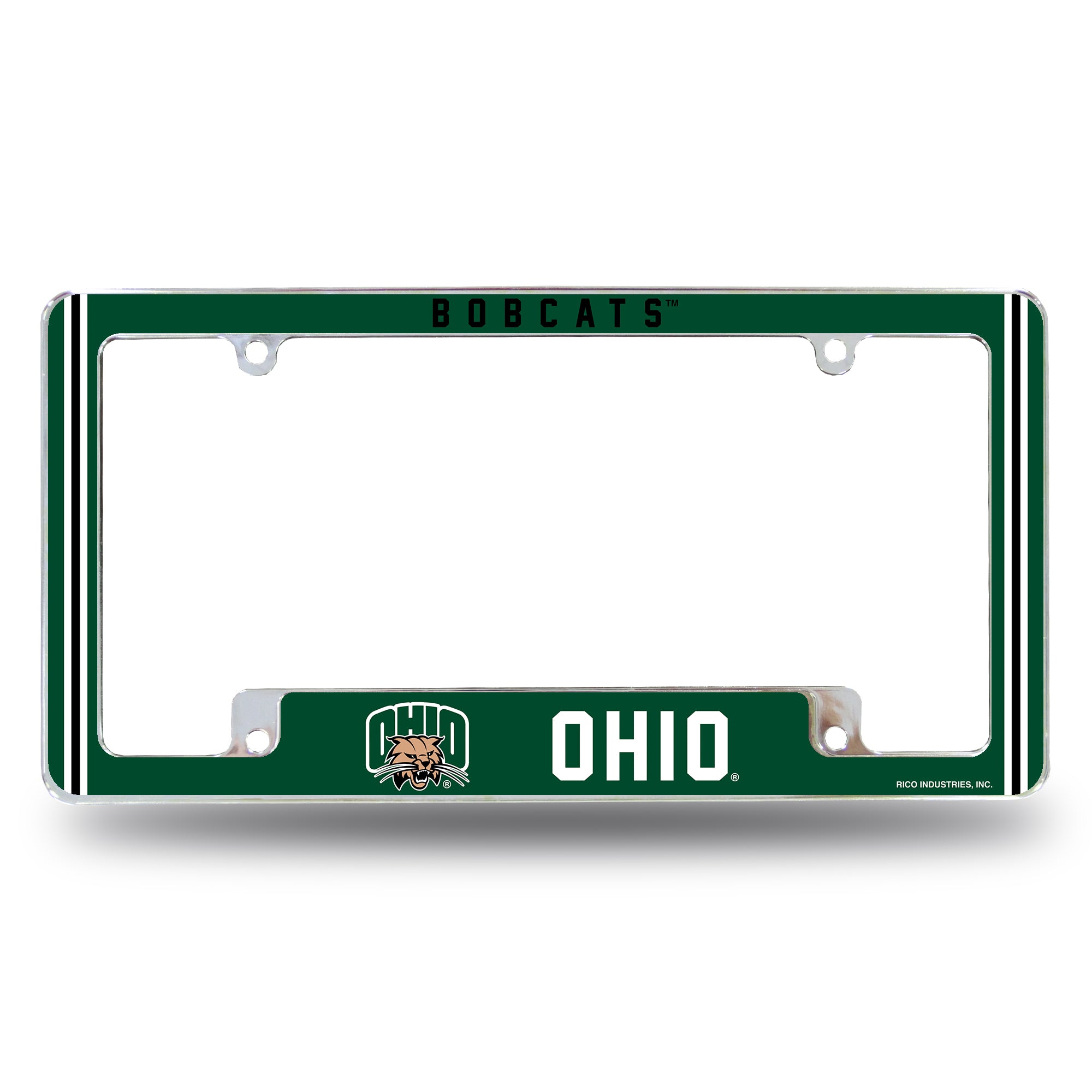 NCAA  Ohio Bobcats Classic 12" x 6" Chrome All Over Automotive License Plate Frame for Car/Truck/SUV