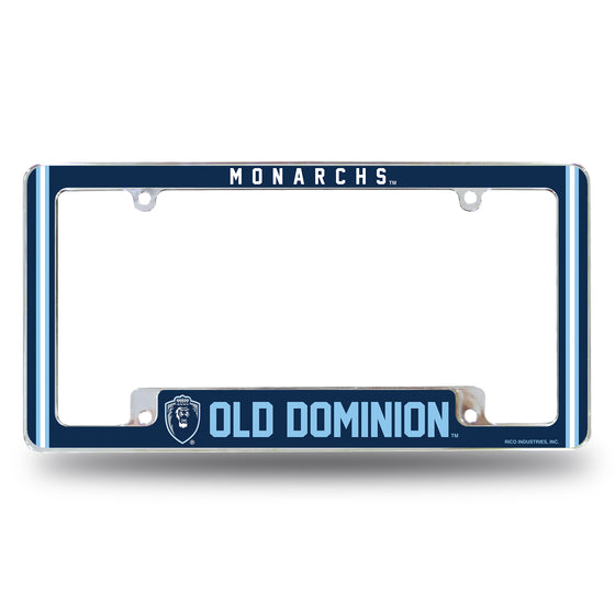 NCAA  Old Dominion Monarchs Classic 12" x 6" Chrome All Over Automotive License Plate Frame for Car/Truck/SUV