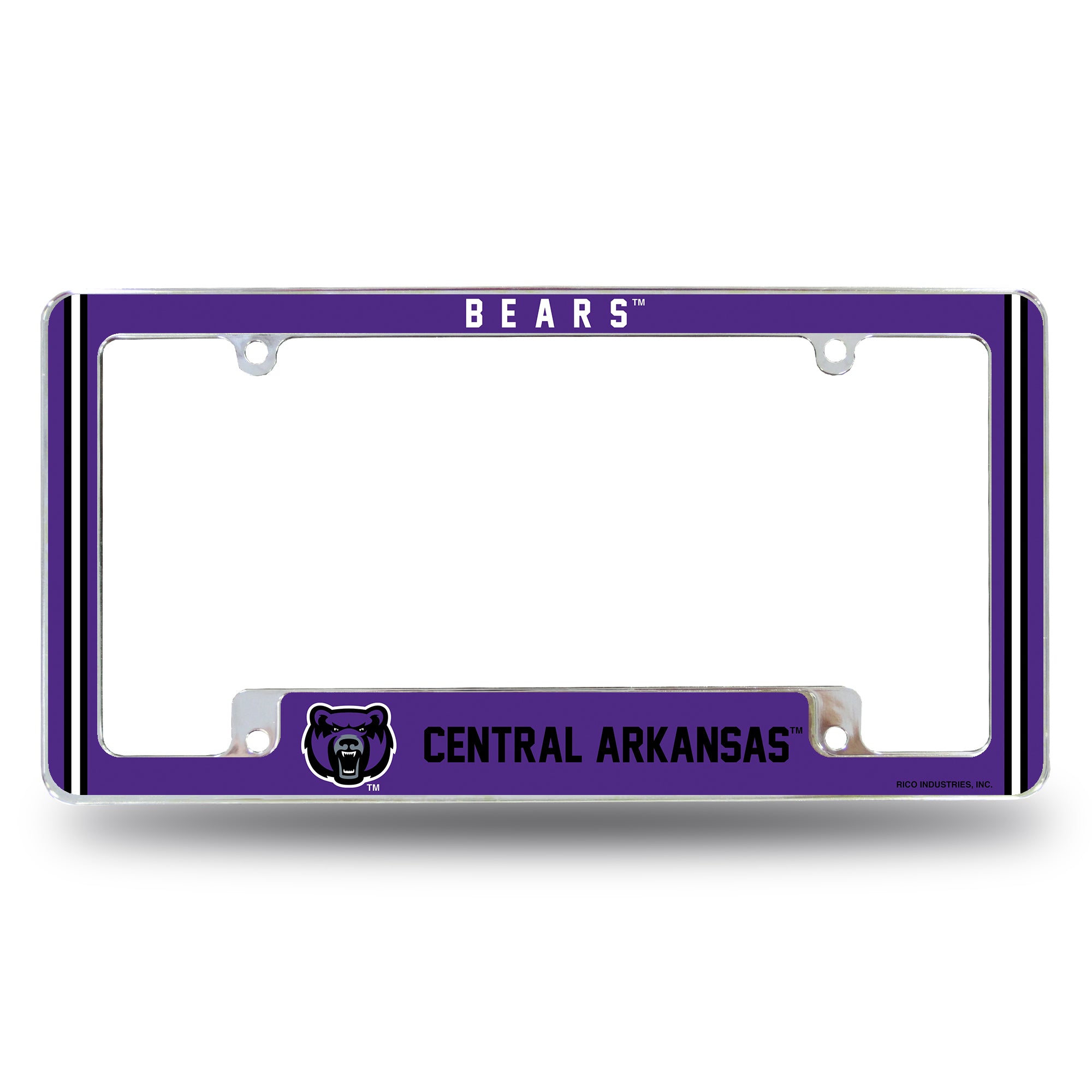 NCAA  Central Arkansas Bears Classic 12" x 6" Chrome All Over Automotive License Plate Frame for Car/Truck/SUV