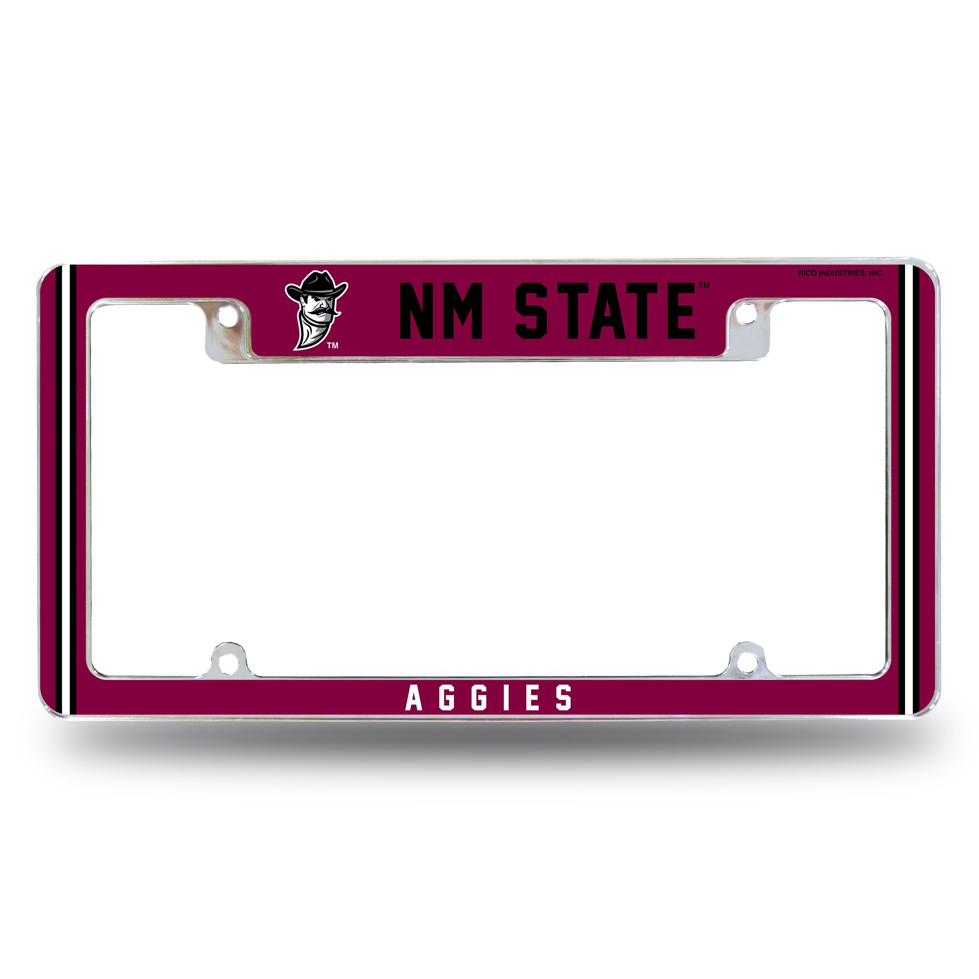 NCAA  New Mexico State Aggies Classic 12" x 6" Chrome All Over Automotive License Plate Frame for Car/Truck/SUV