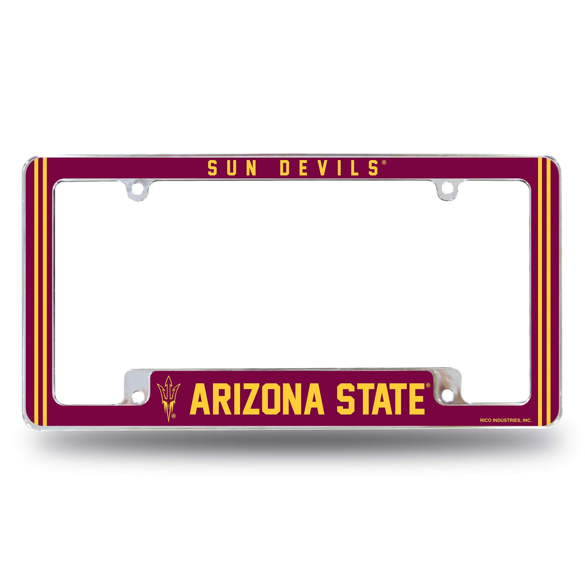 NCAA  Arizona State Sun Devils Classic 12" x 6" Chrome All Over Automotive License Plate Frame for Car/Truck/SUV