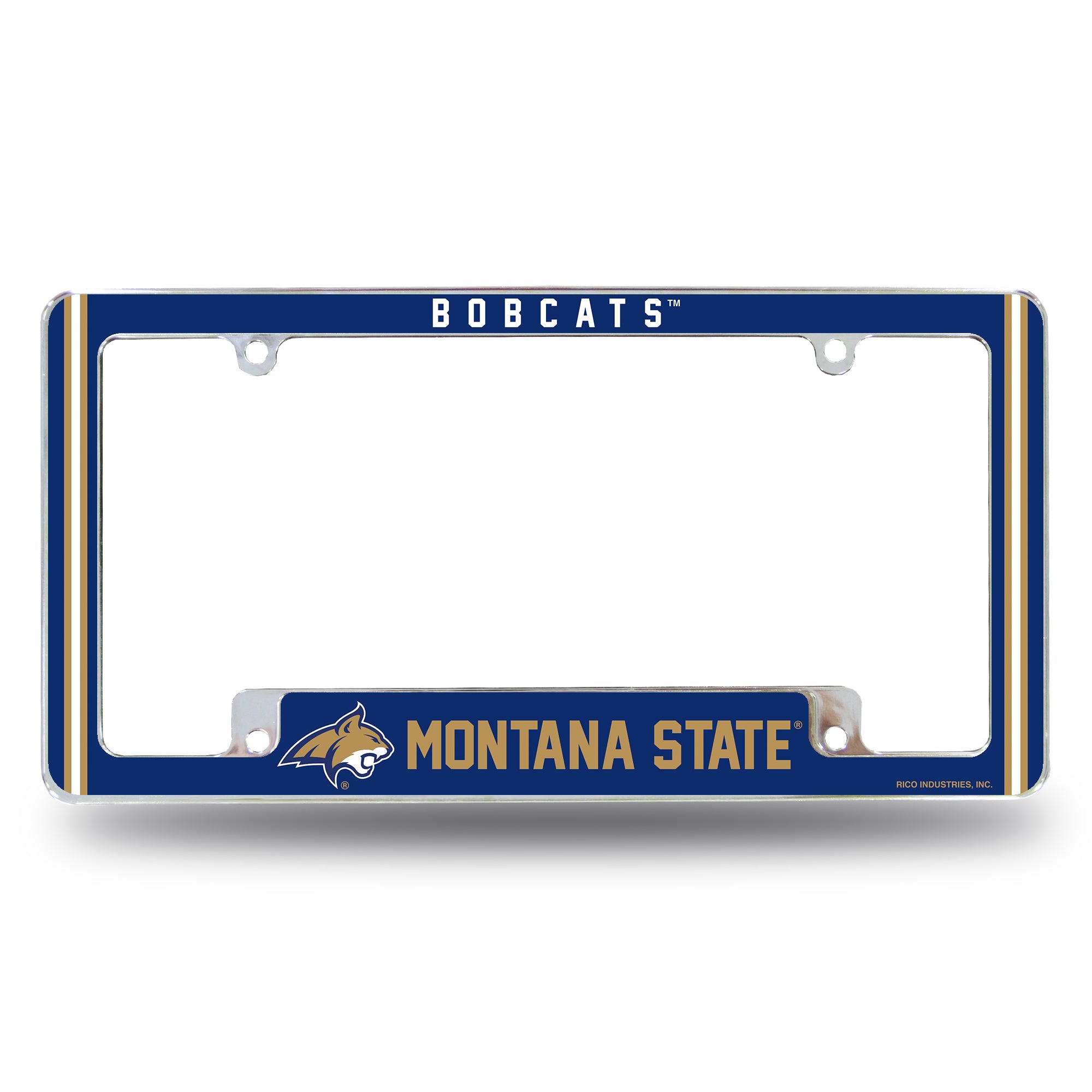 NCAA  Montana State Bobcats Classic 12" x 6" Chrome All Over Automotive License Plate Frame for Car/Truck/SUV