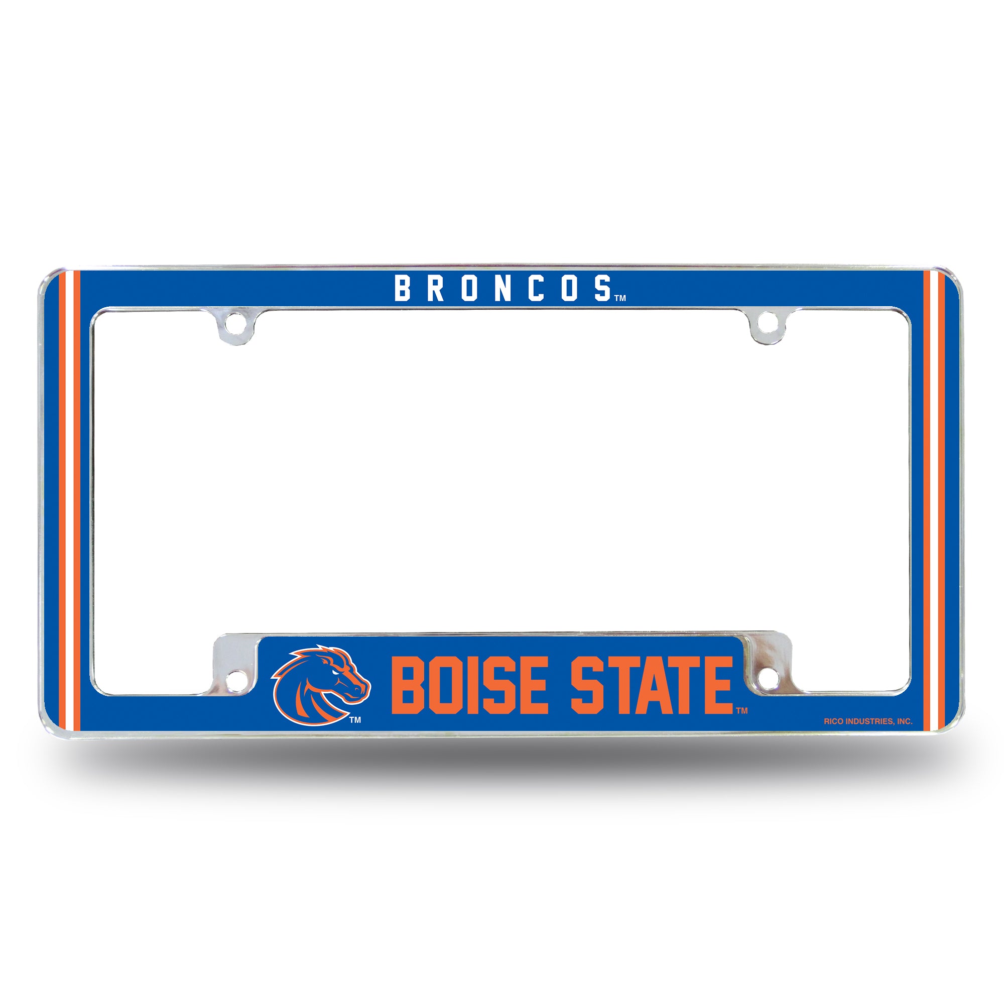 NCAA  Boise State Broncos Classic 12" x 6" Chrome All Over Automotive License Plate Frame for Car/Truck/SUV