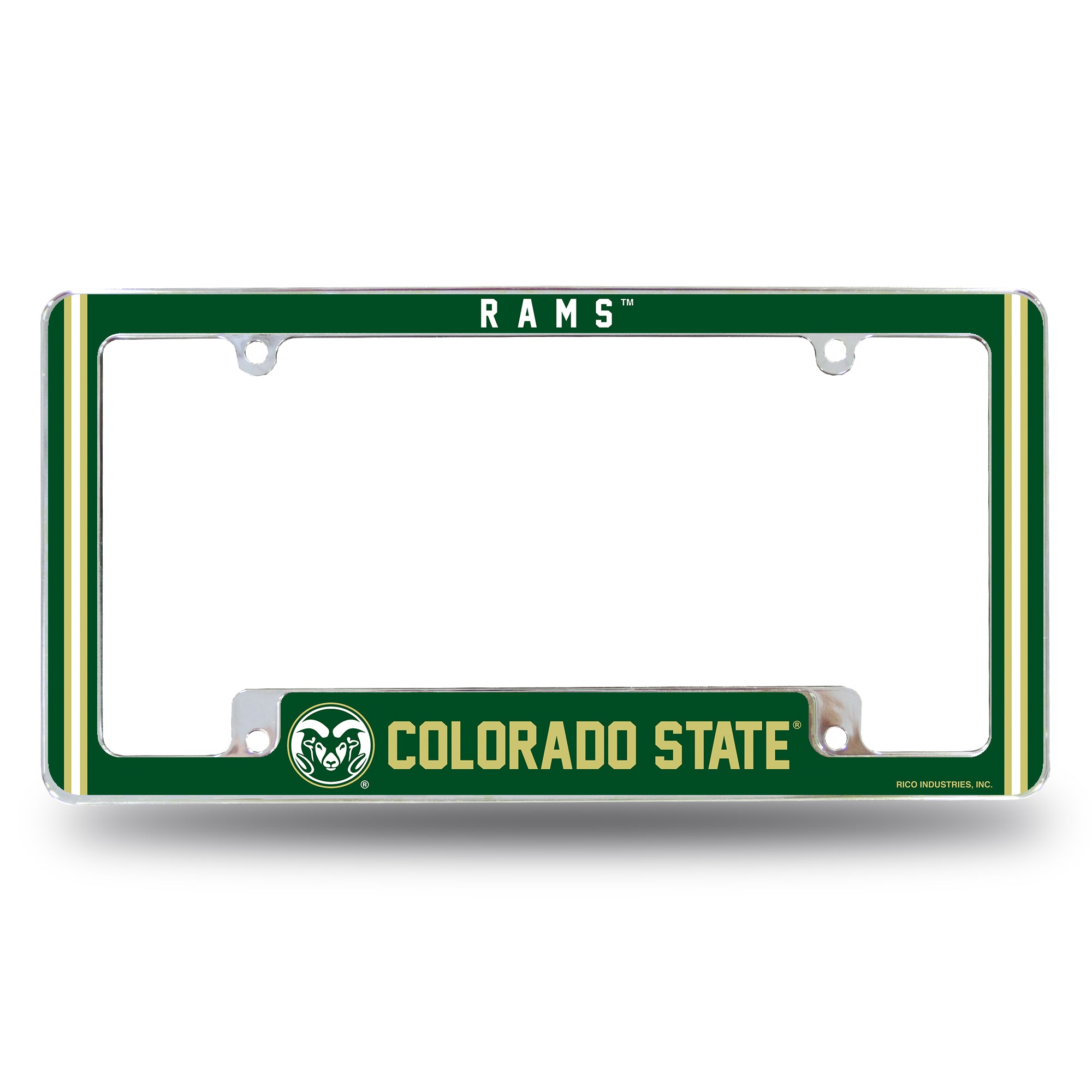 NCAA  Colorado State Rams Classic 12" x 6" Chrome All Over Automotive License Plate Frame for Car/Truck/SUV