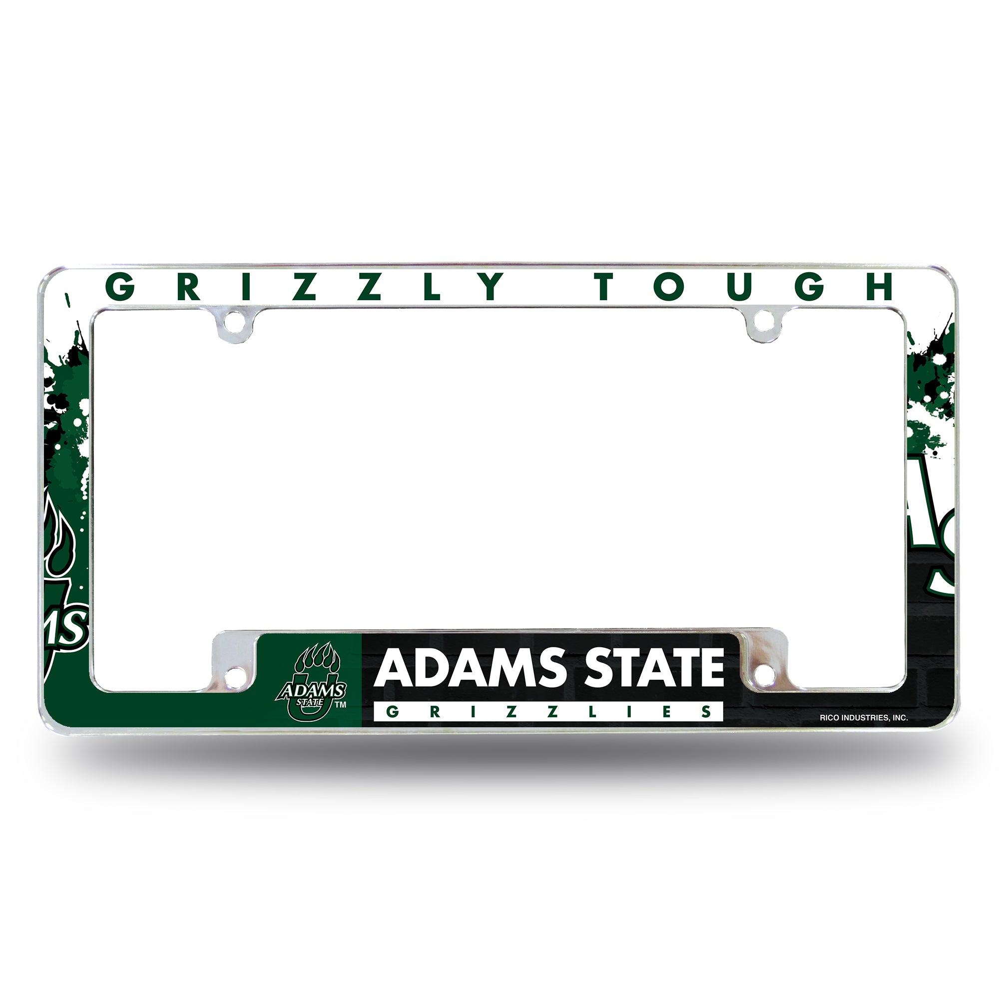NCAA  Adams State Grizzlies Primary 12" x 6" Chrome All Over Automotive License Plate Frame for Car/Truck/SUV