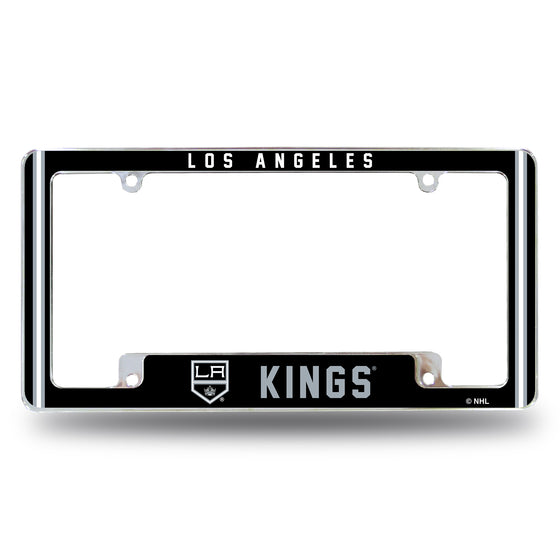 NHL Hockey Los Angeles Kings Classic 12" x 6" Chrome All Over Automotive License Plate Frame for Car/Truck/SUV