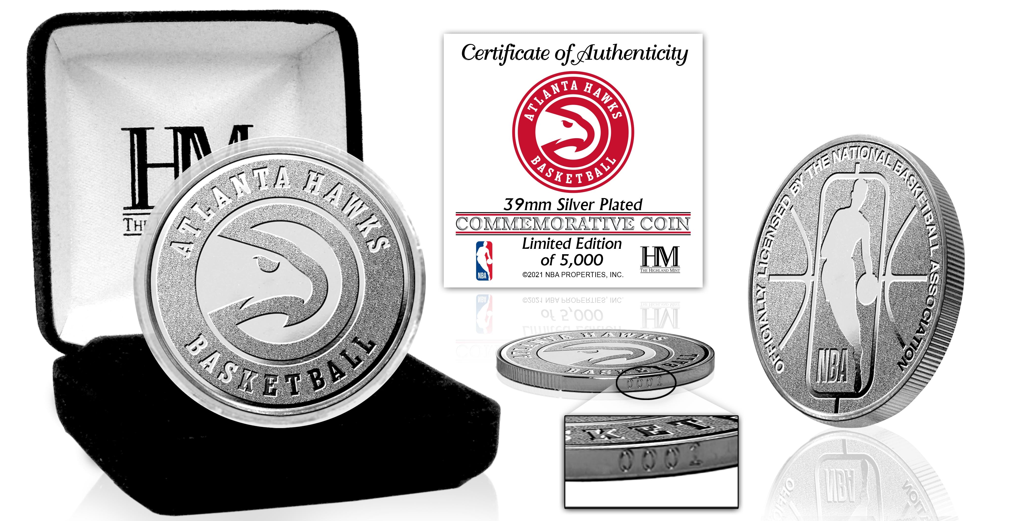 Atlanta Hawks Silver Mint Coin - Sports Collectibles, Sports Memorabilia, Sports Fan Shop, Sports Gifts
