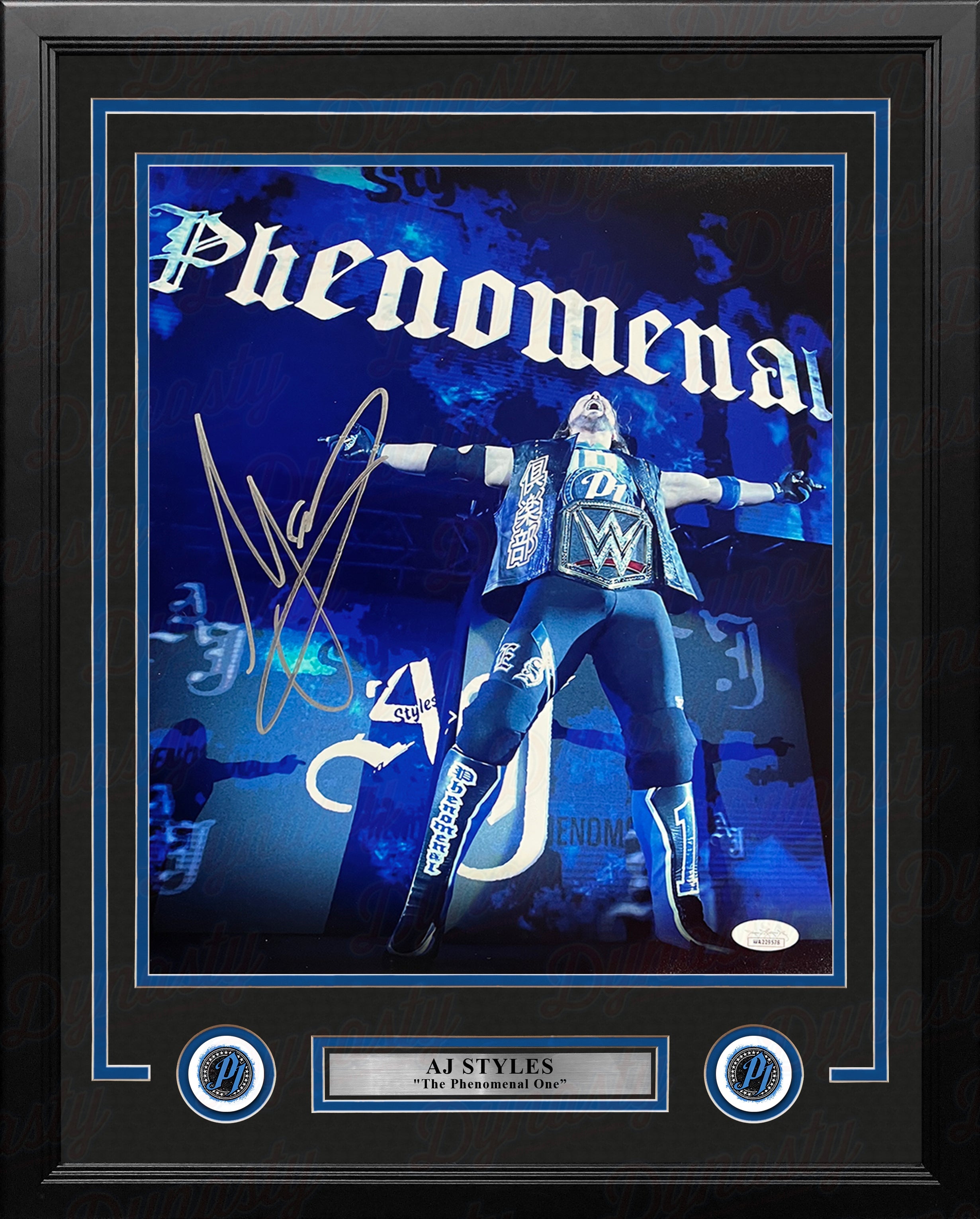 AJ Styles Phenomenal Championship Entrance Autographed Framed WWE Wrestling Photo - Sports Collectibles, Sports Memorabilia, Sports Fan Shop, Sports Gifts