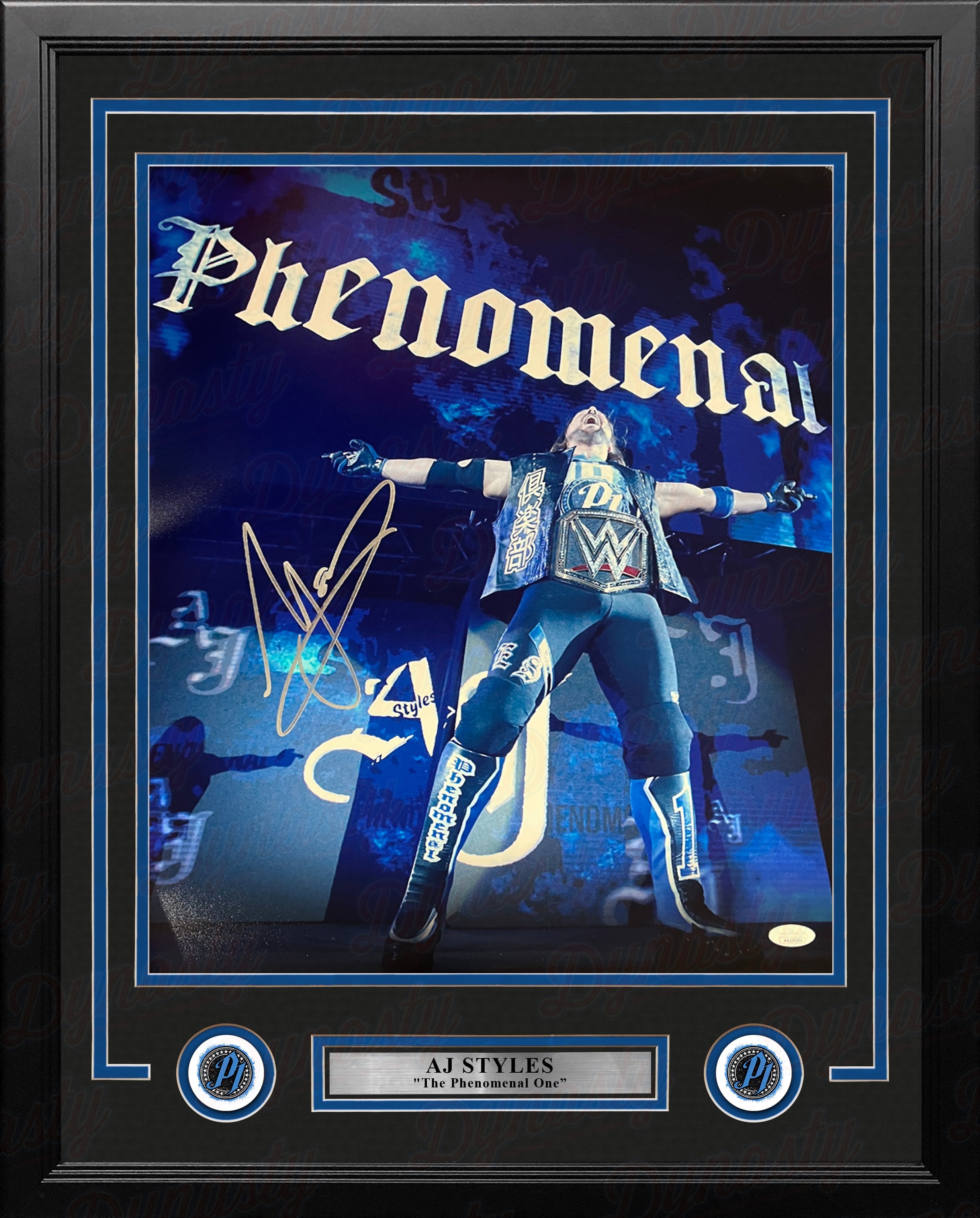 AJ Styles Phenomenal Championship Entrance Autographed Framed WWE Wrestling Photo - Sports Collectibles, Sports Memorabilia, Sports Fan Shop, Sports Gifts
