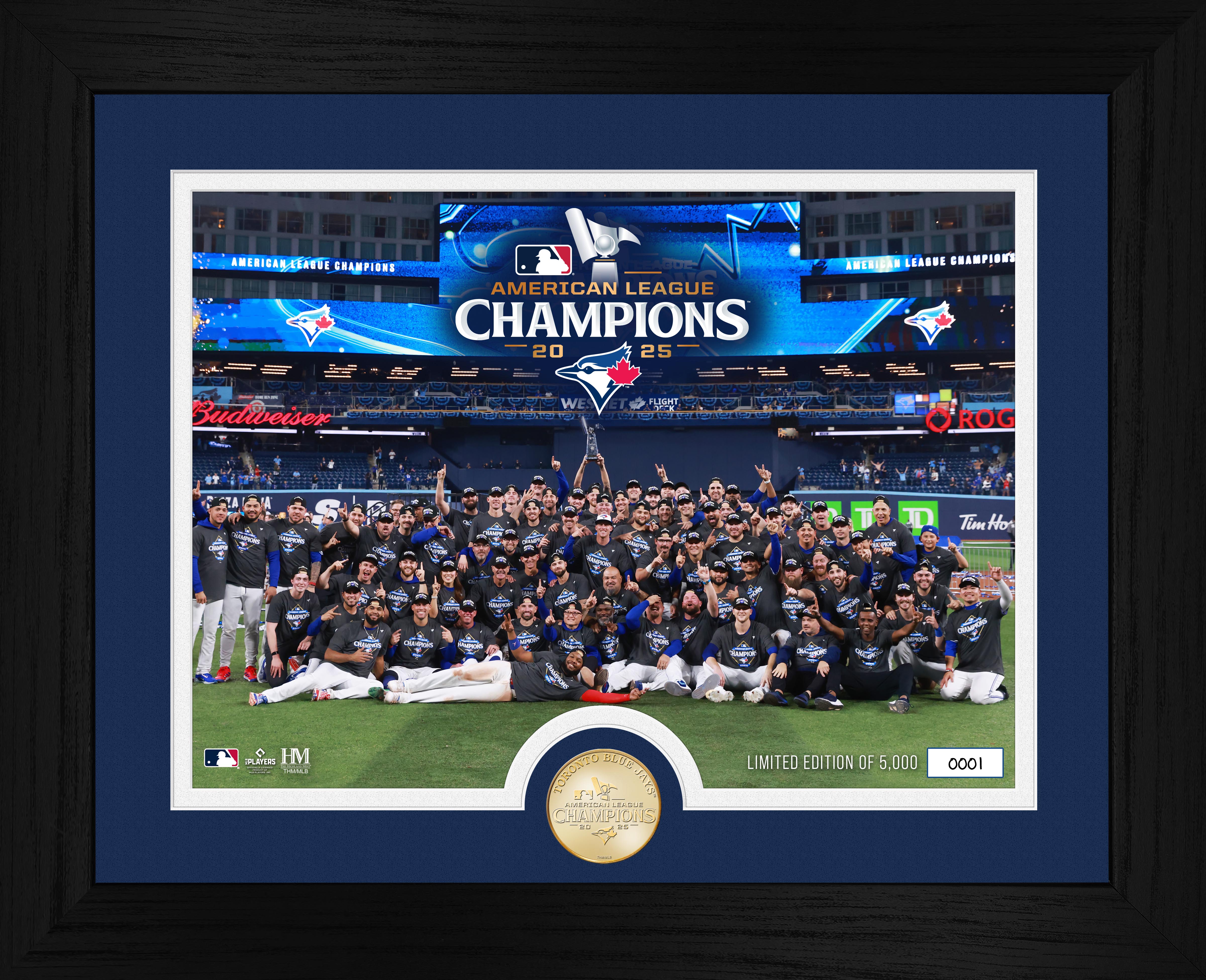 Toronto Blue Jays 2025 American League Champions Bronze Coin Photo Mint