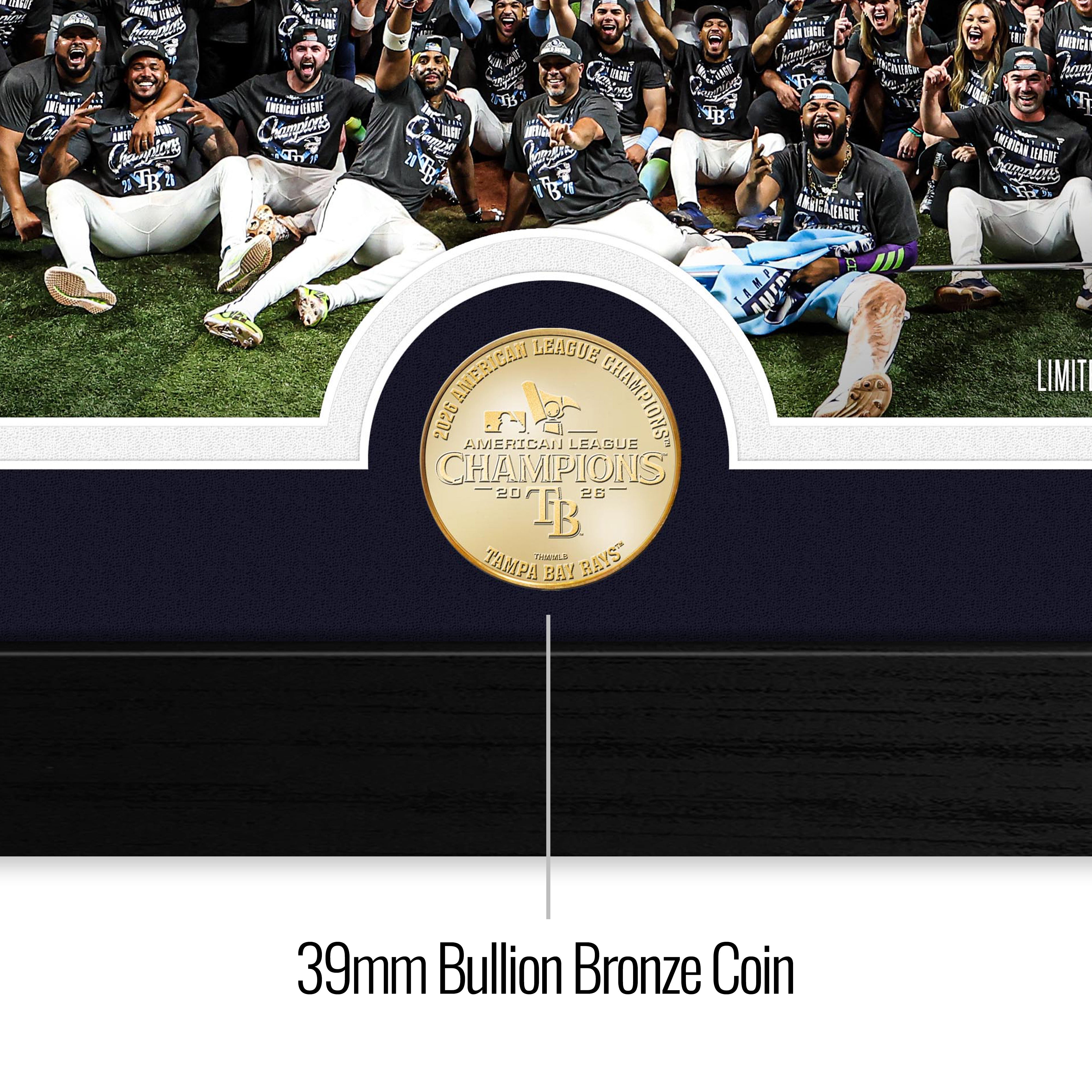 Tampa Bay Rays 2026 AL Champions Celebration Bronze Coin Photo Mint - Sports Gifts, Sports Memorabilia, Sports Collectibles, Fan Shop