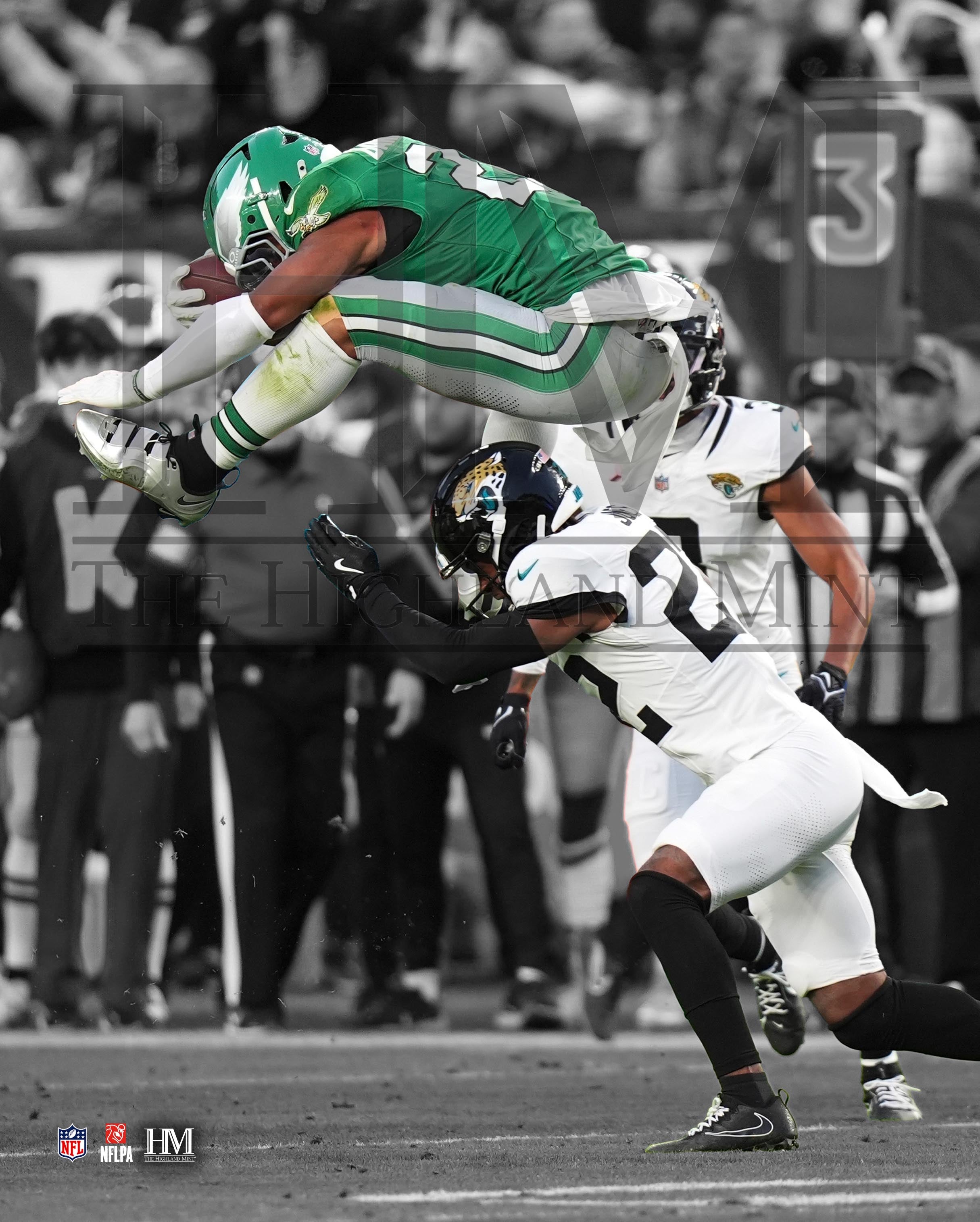 Saquon Barkley Reverse Hurdle Philadelphia Eagles Football Photo - Sports Collectibles, Sports Memorabilia, Sports Fan Shop, Sports Gifts