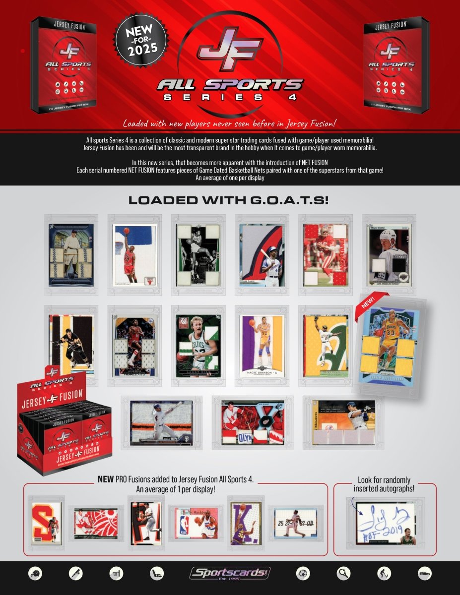 Jersey Fusion All Sports Edition Series 4 Case - (100) Sealed Boxes - Sports Gifts, Sports Memorabilia, Sports Collectibles, Fan Shop