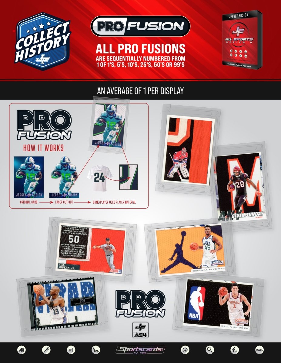 Jersey Fusion All Sports Edition Series 4 Case - (100) Sealed Boxes - Sports Gifts, Sports Memorabilia, Sports Collectibles, Fan Shop