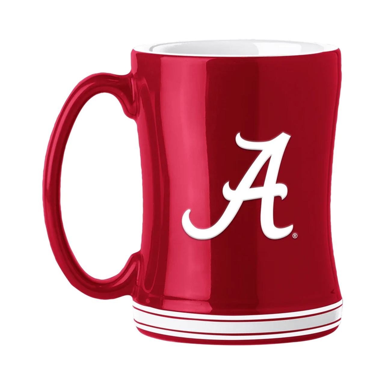Alabama Crimson Tide Coffee Mug 14oz Sculpted Relief Team Color - Sports Collectibles, Sports Memorabilia, Sports Fan Shop, Sports Gifts