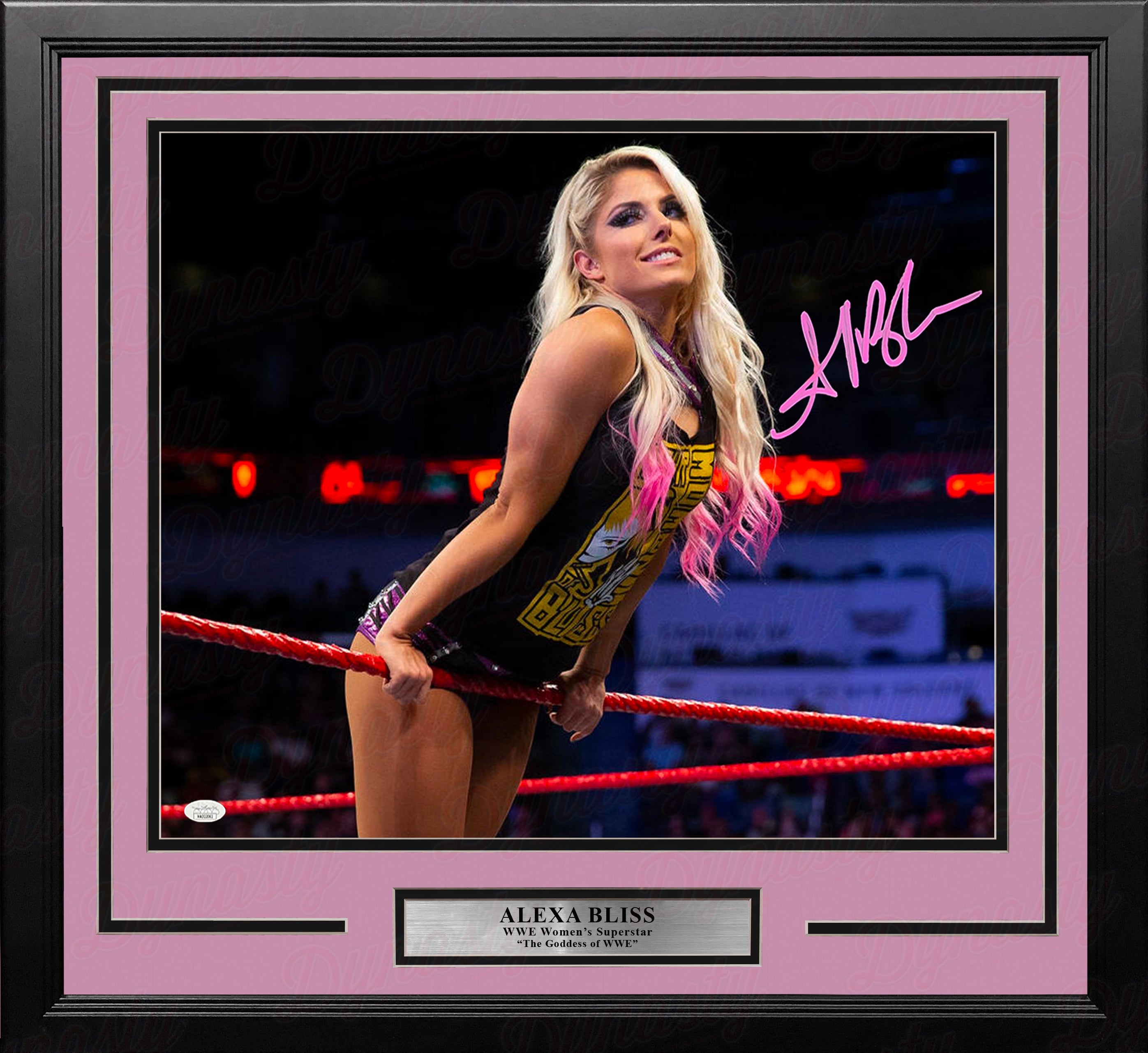 Alexa Bliss Hanging on the Ropes Autographed Framed WWE Wrestling Photo - Sports Collectibles, Sports Memorabilia, Sports Fan Shop, Sports Gifts