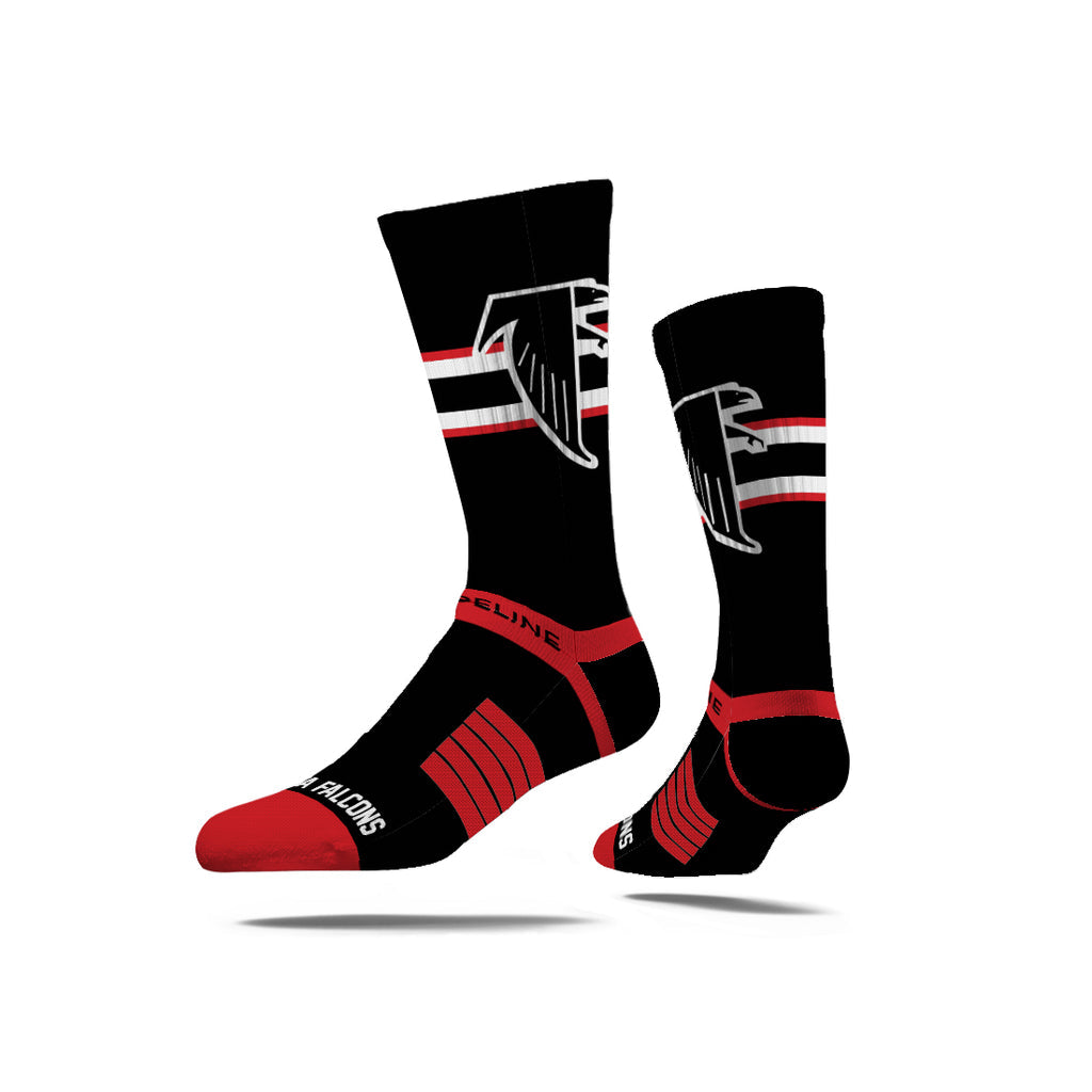 Atlanta Falcons Premium Knit Crew Retro Team Color Blk Socks - Sports Gifts, Sports Memorabilia, Sports Collectibles, Fan Shop