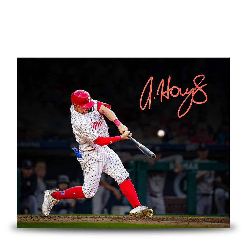 Austin Hays Blackout Swing Autographed Philadelphia Phillies 11" x 14" Baseball Photo - Sports Collectibles, Sports Memorabilia, Sports Fan Shop, Sports Gifts