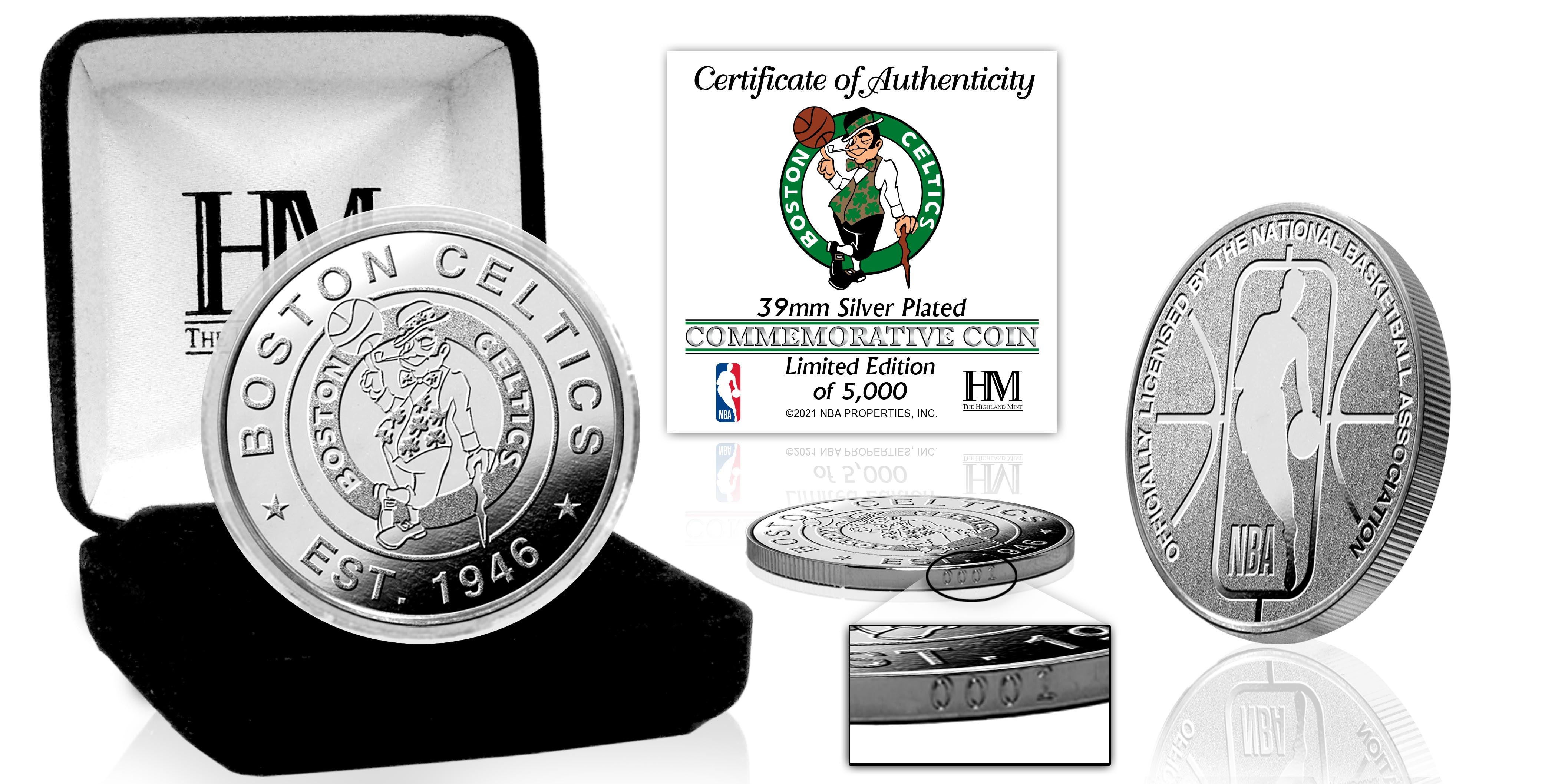 Boston Celtics Silver Mint Coin - Sports Collectibles, Sports Memorabilia, Sports Fan Shop, Sports Gifts