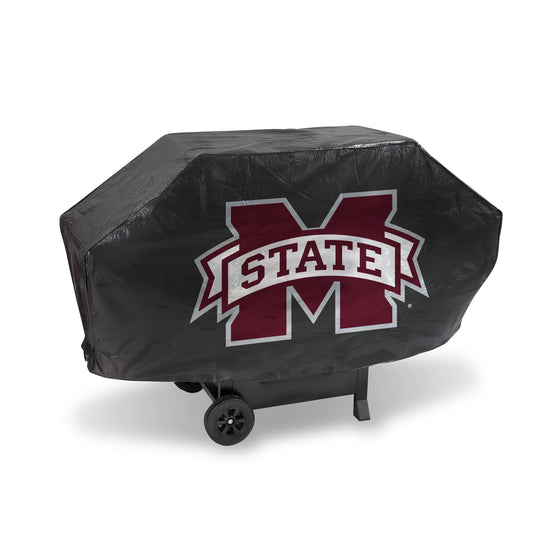 NCAA  Mississippi State Bulldogs Black Deluxe Vinyl Grill Cover - 68" Wide/Heavy Duty/Velcro Staps
