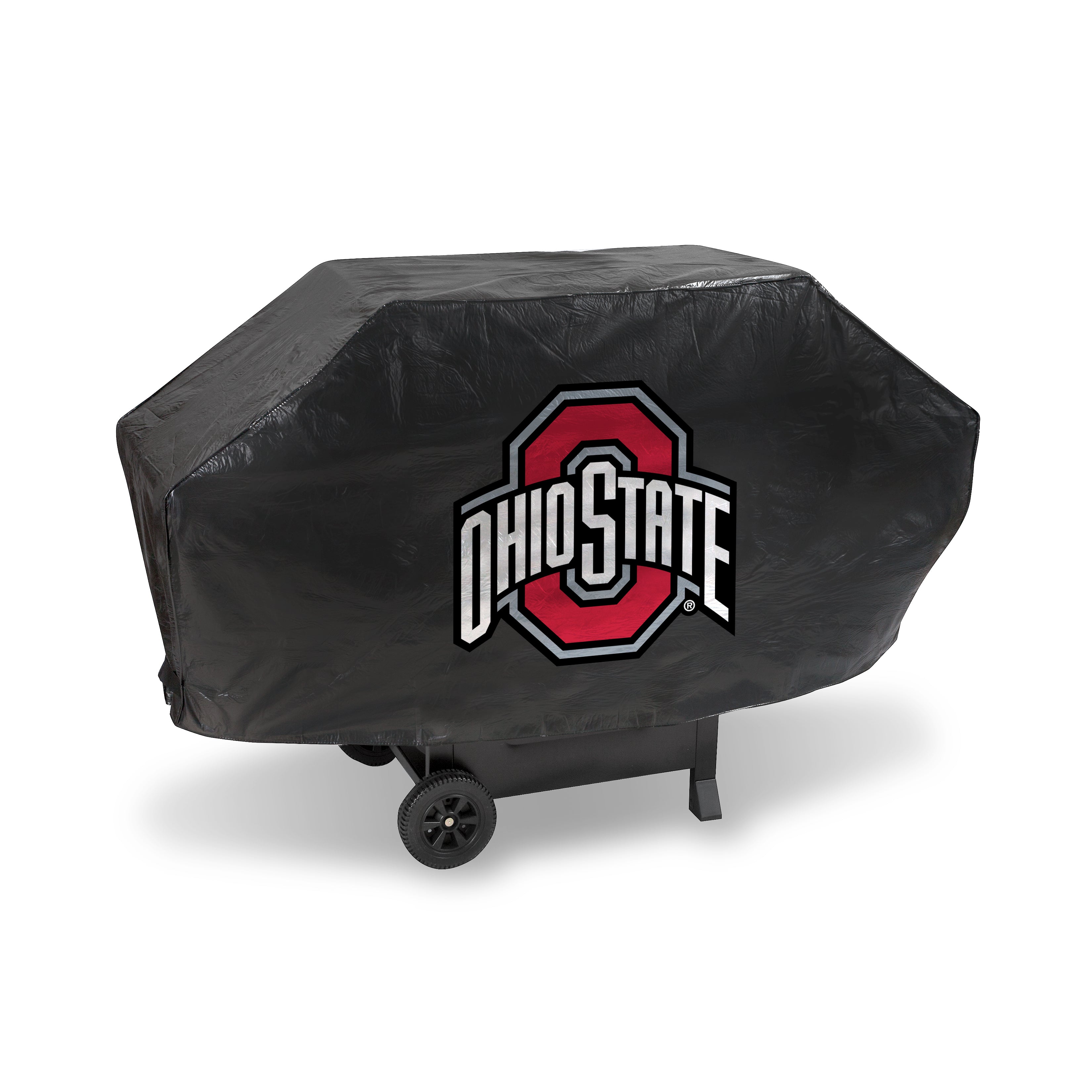 NCAA  Ohio State Buckeyes  Deluxe Vinyl Grill Cover - 68" Wide/Heavy Duty/Velcro Staps