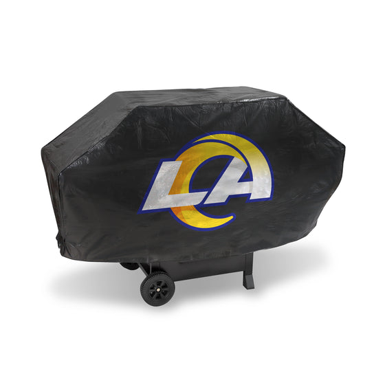 NFL Football Los Angeles Rams  Deluxe Vinyl Grill Cover - 68" Wide/Heavy Duty/Velcro Staps