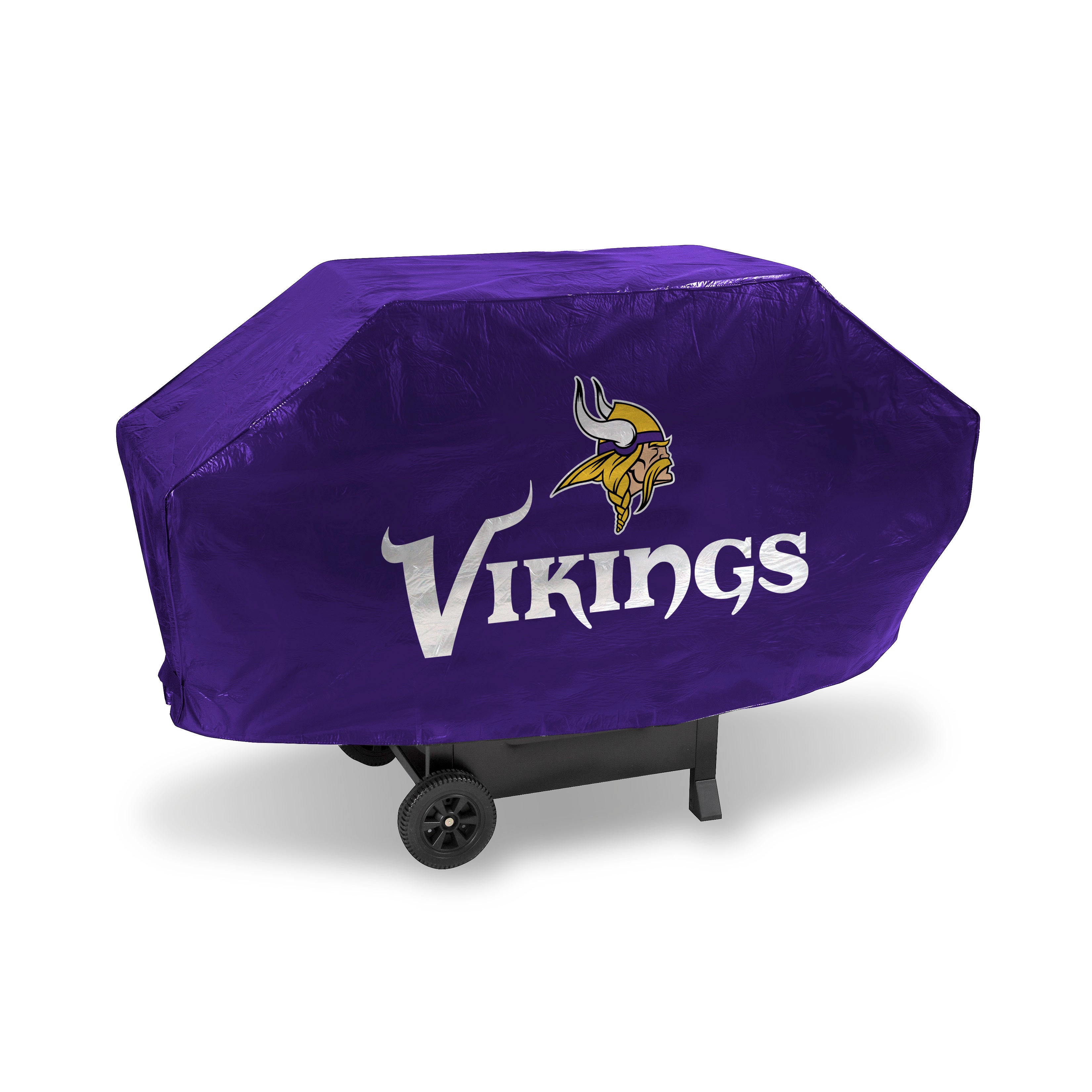 NFL Football Minnesota Vikings Purple Deluxe Vinyl Grill Cover - 68" Wide/Heavy Duty/Velcro Staps