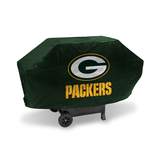 NFL Football Green Bay Packers Green Deluxe Vinyl Grill Cover - 68" Wide/Heavy Duty/Velcro Staps