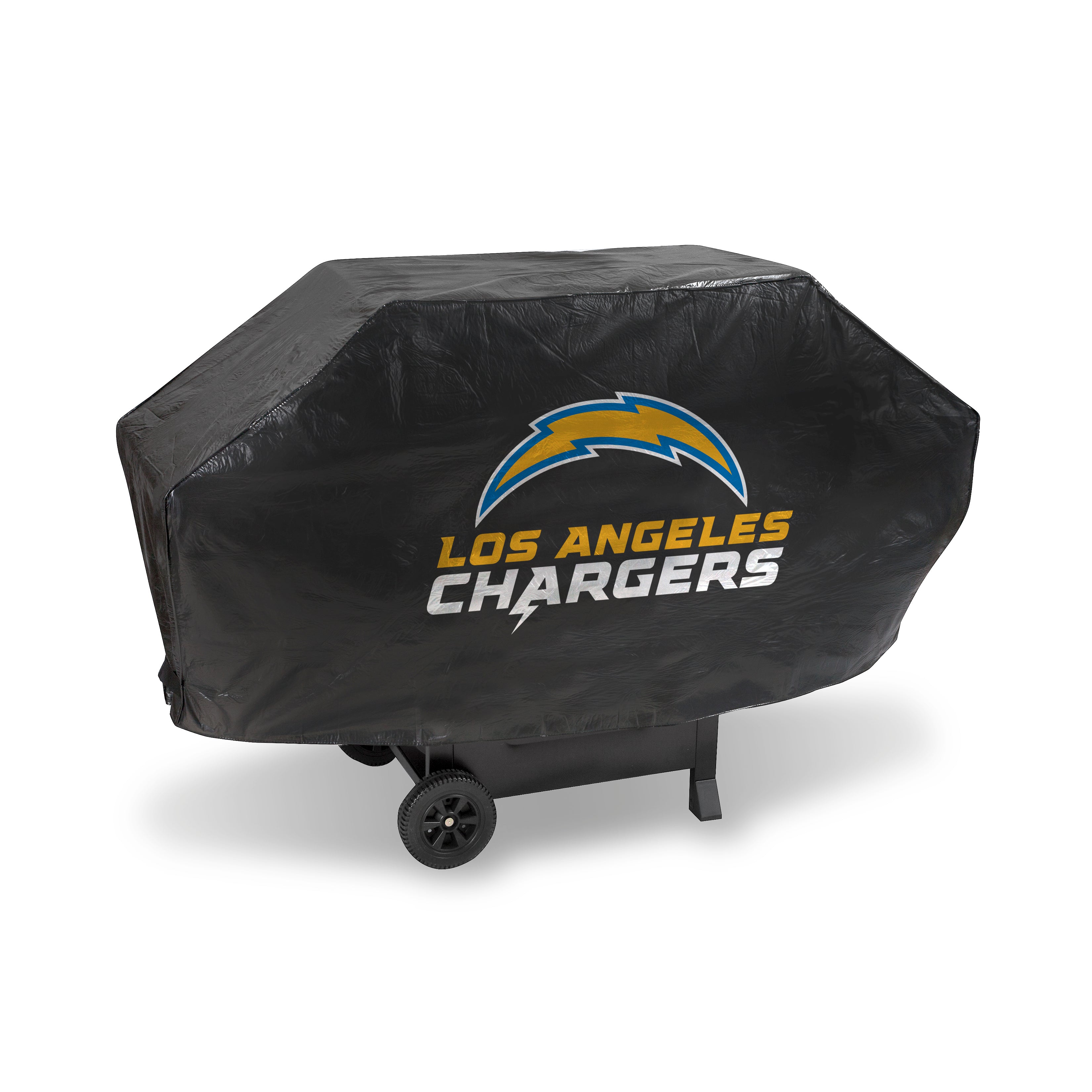 NFL Football Los Angeles Chargers  Deluxe Vinyl Grill Cover - 68" Wide/Heavy Duty/Velcro Staps