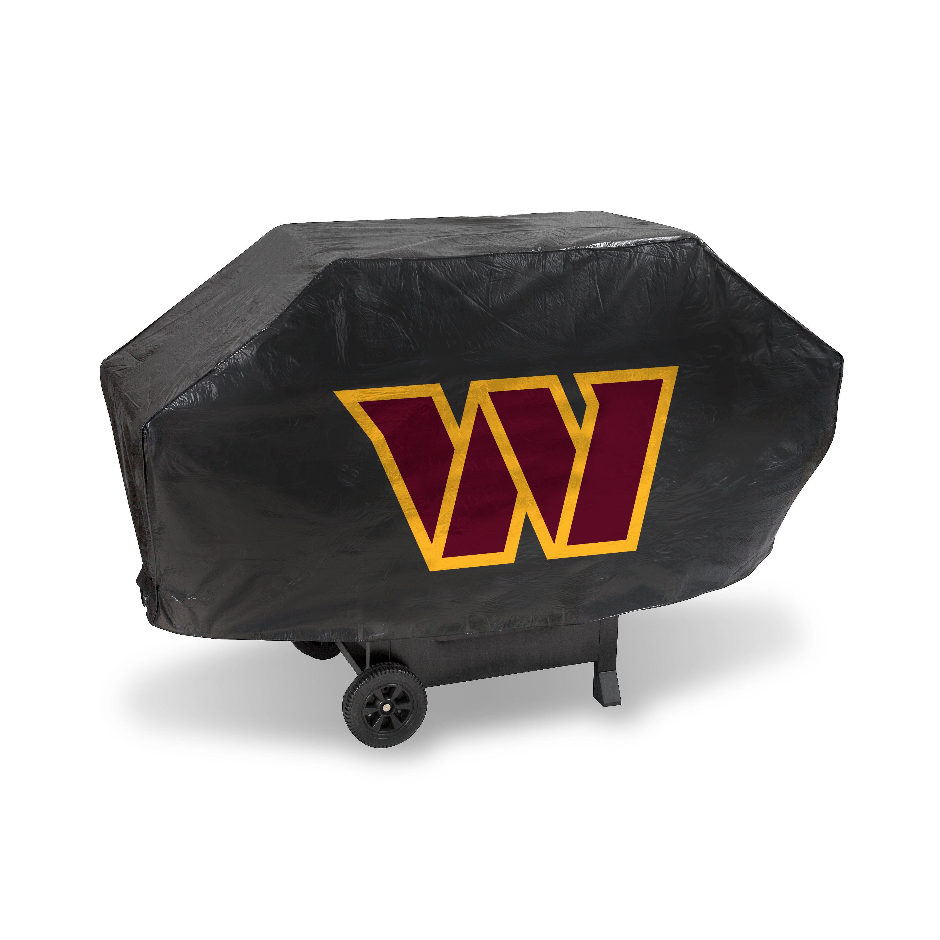 NFL Football Washington Commanders  Deluxe Vinyl Grill Cover - 68" Wide/Heavy Duty/Velcro Staps