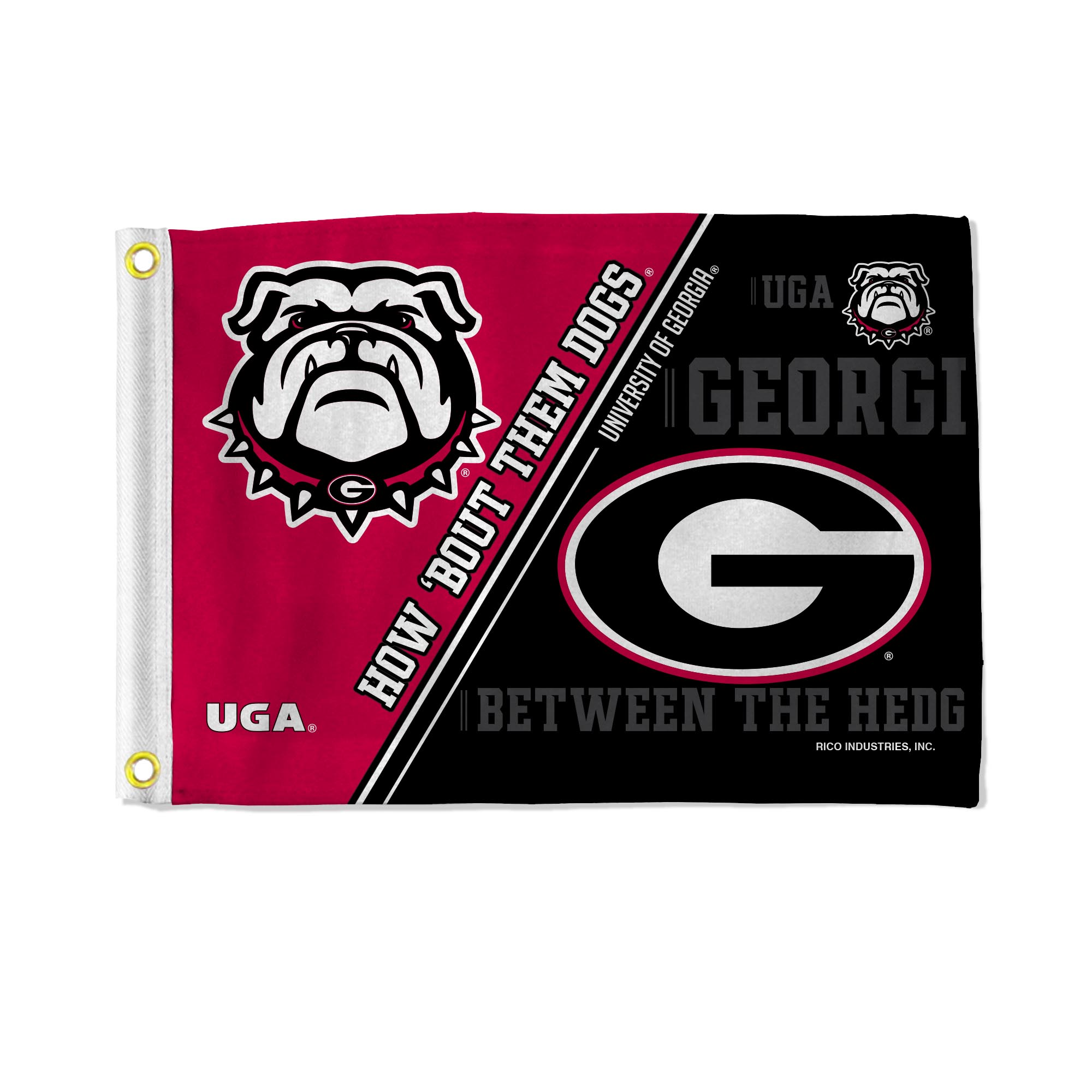 NCAA  Georgia Bulldogs  Utility Flag - Double Sided - Great for Boat/Golf Cart/Home ect.