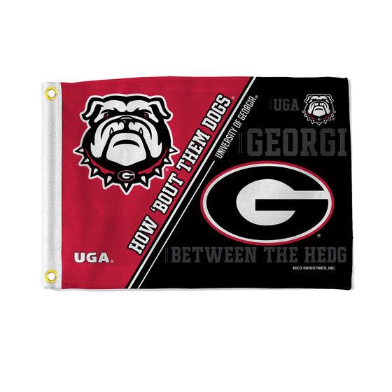 NCAA  Georgia Bulldogs  Utility Flag - Double Sided - Great for Boat/Golf Cart/Home ect.