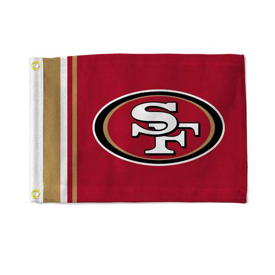 NFL Football San Francisco 49ers Stripes Utility Flag - Double Sided - Great for Boat/Golf Cart/Home ect.
