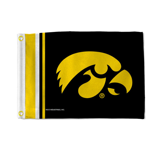 NCAA  Iowa Hawkeyes Stripes Utility Flag - Double Sided - Great for Boat/Golf Cart/Home ect.