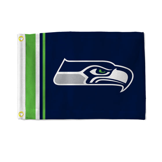 NFL Football Seattle Seahawks Stripes Utility Flag - Double Sided - Great for Boat/Golf Cart/Home ect.