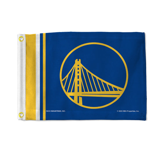 NBA Basketball Golden State Warriors Stripes Utility Flag - Double Sided - Great for Boat/Golf Cart/Home ect.