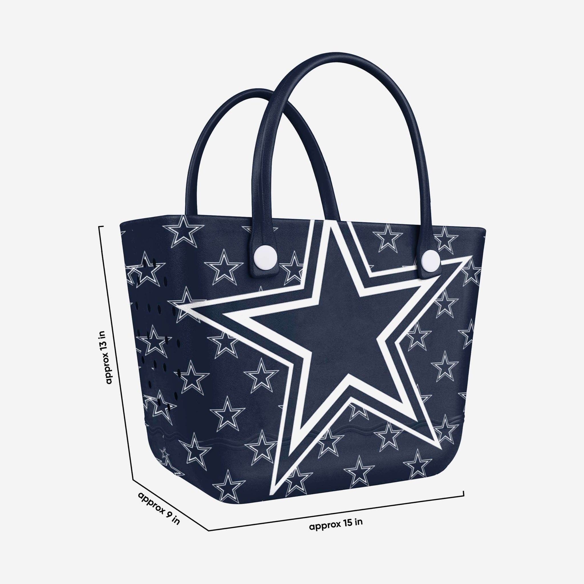 Dallas Cowboys Big Logo Mini Print Tailgate Tote Bag - Sports Gifts, Sports Memorabilia, Sports Collectibles, Fan Shop