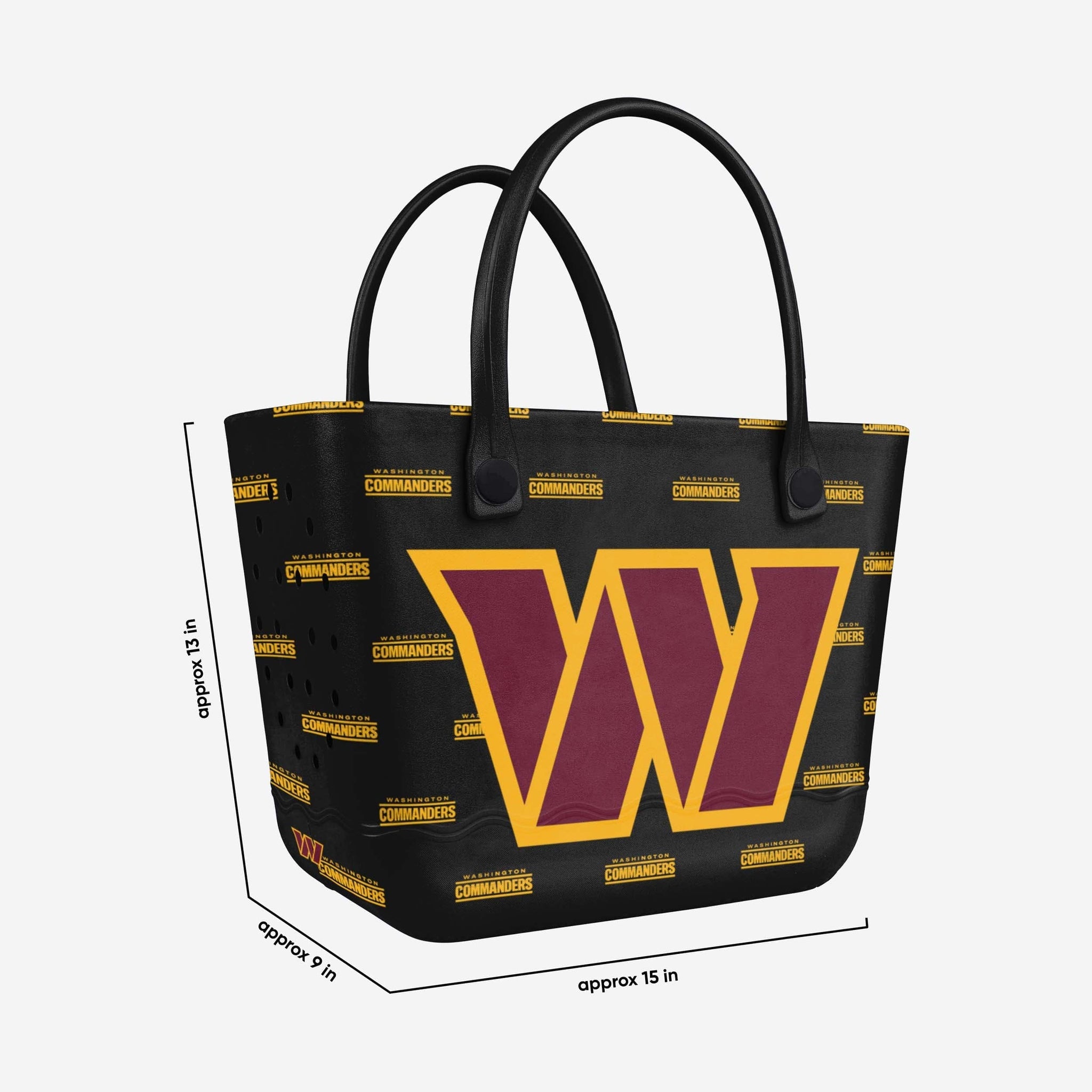 Washington Commanders Big Logo Mini Print Tailgate Tote Bag - Sports Gifts, Sports Memorabilia, Sports Collectibles, Fan Shop