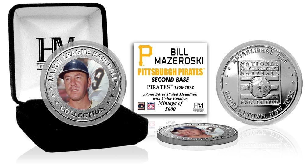 Bill Mazeroski Baseball Hall of Fame Silver Color Coin - Sports Collectibles, Sports Memorabilia, Sports Fan Shop, Sports Gifts